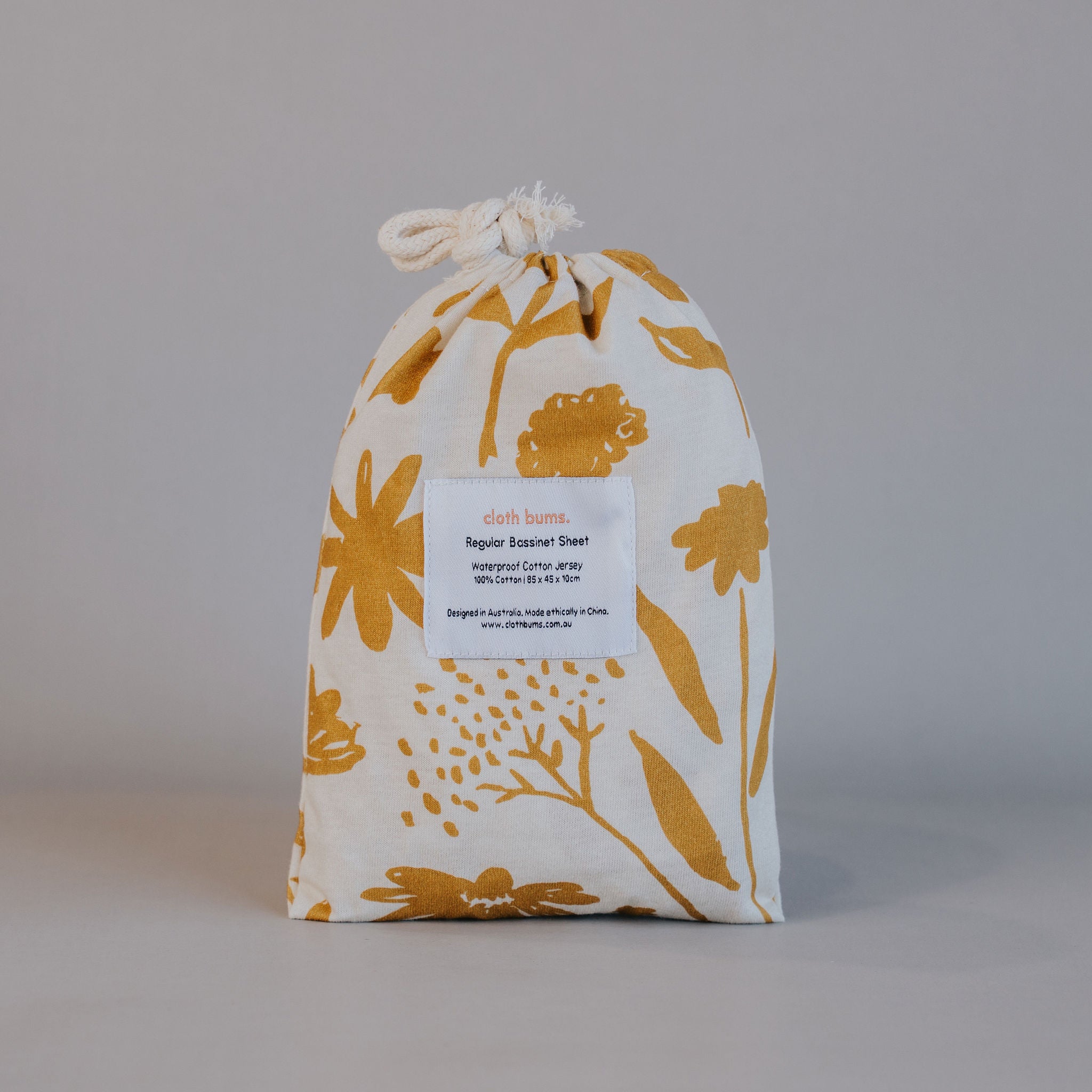 Regular Bassinet Waterproof Sheet - Golden Hour