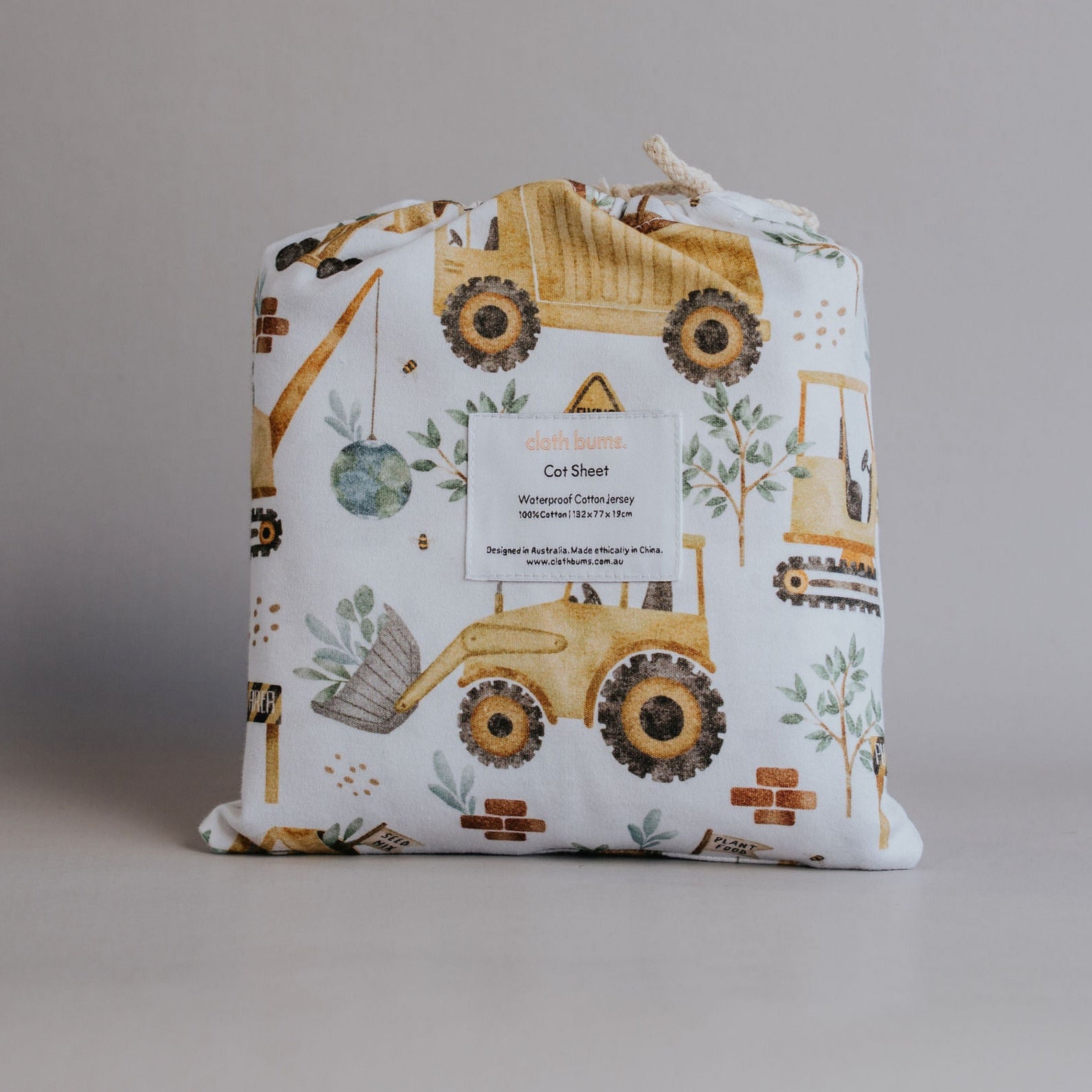 Waterproof Cot Sheet - Gold Digger
