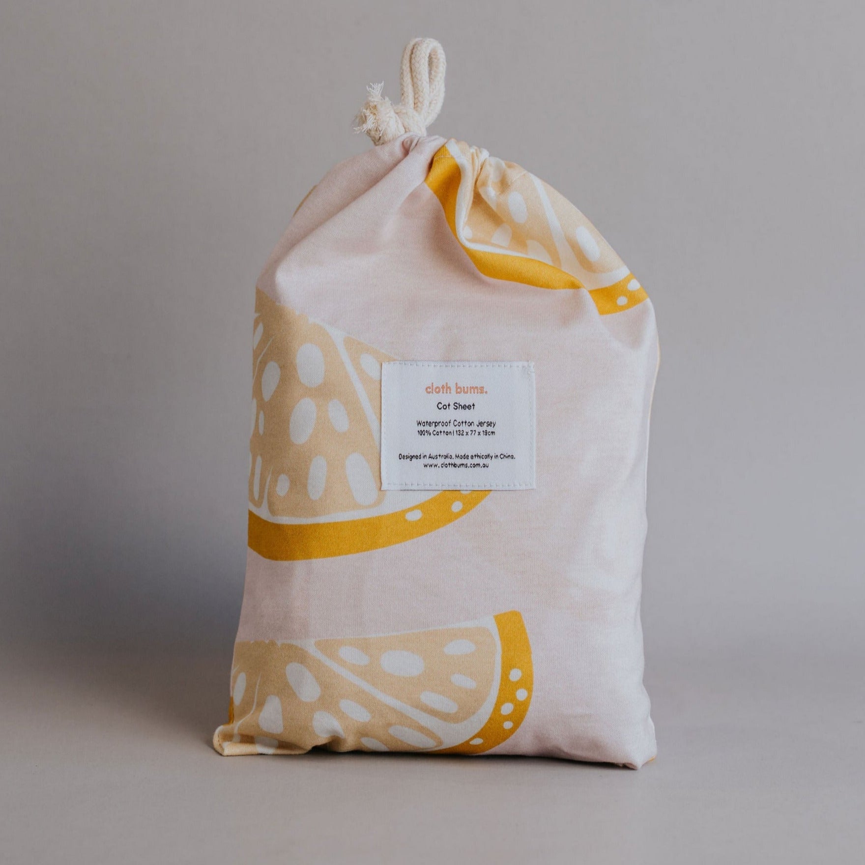 Waterproof Cot Sheet - Pink Lemonade