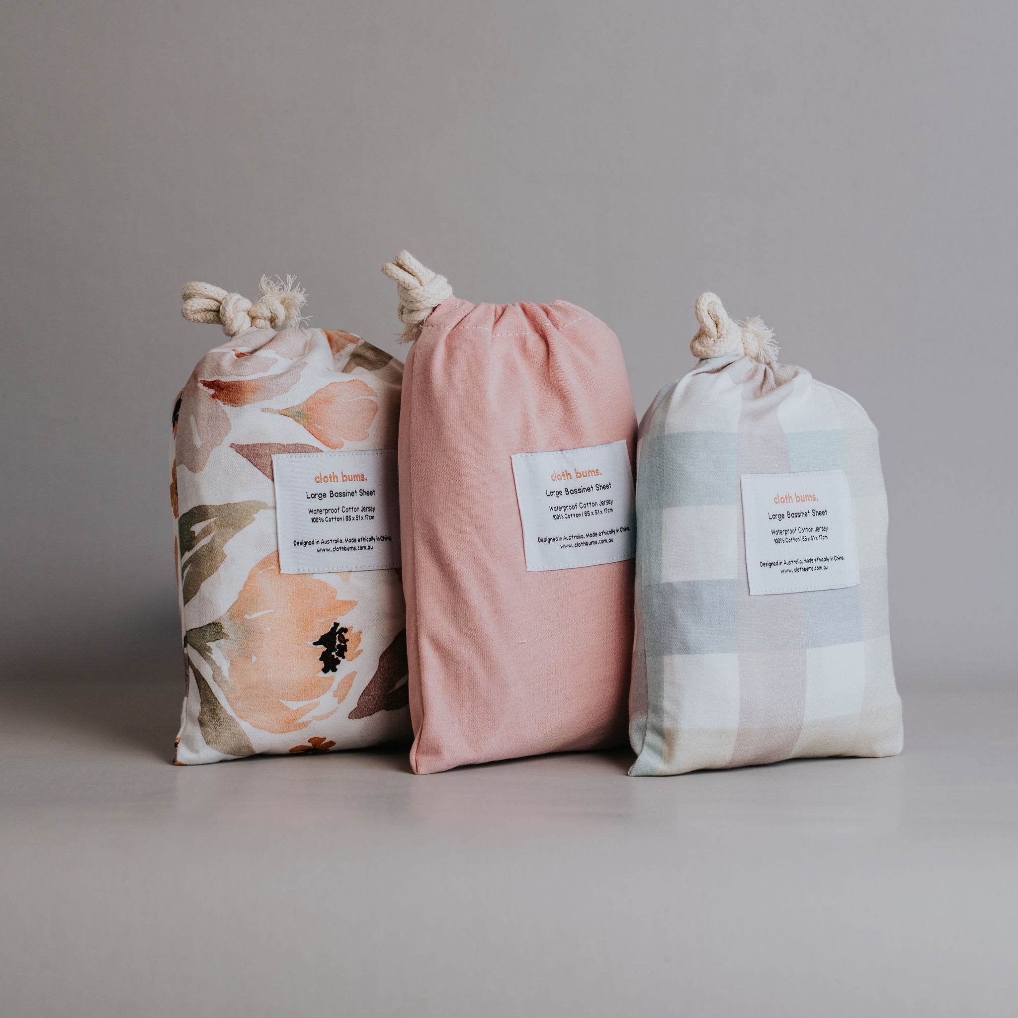 Bassinet Fitted Sheet 3 Pack Bundle