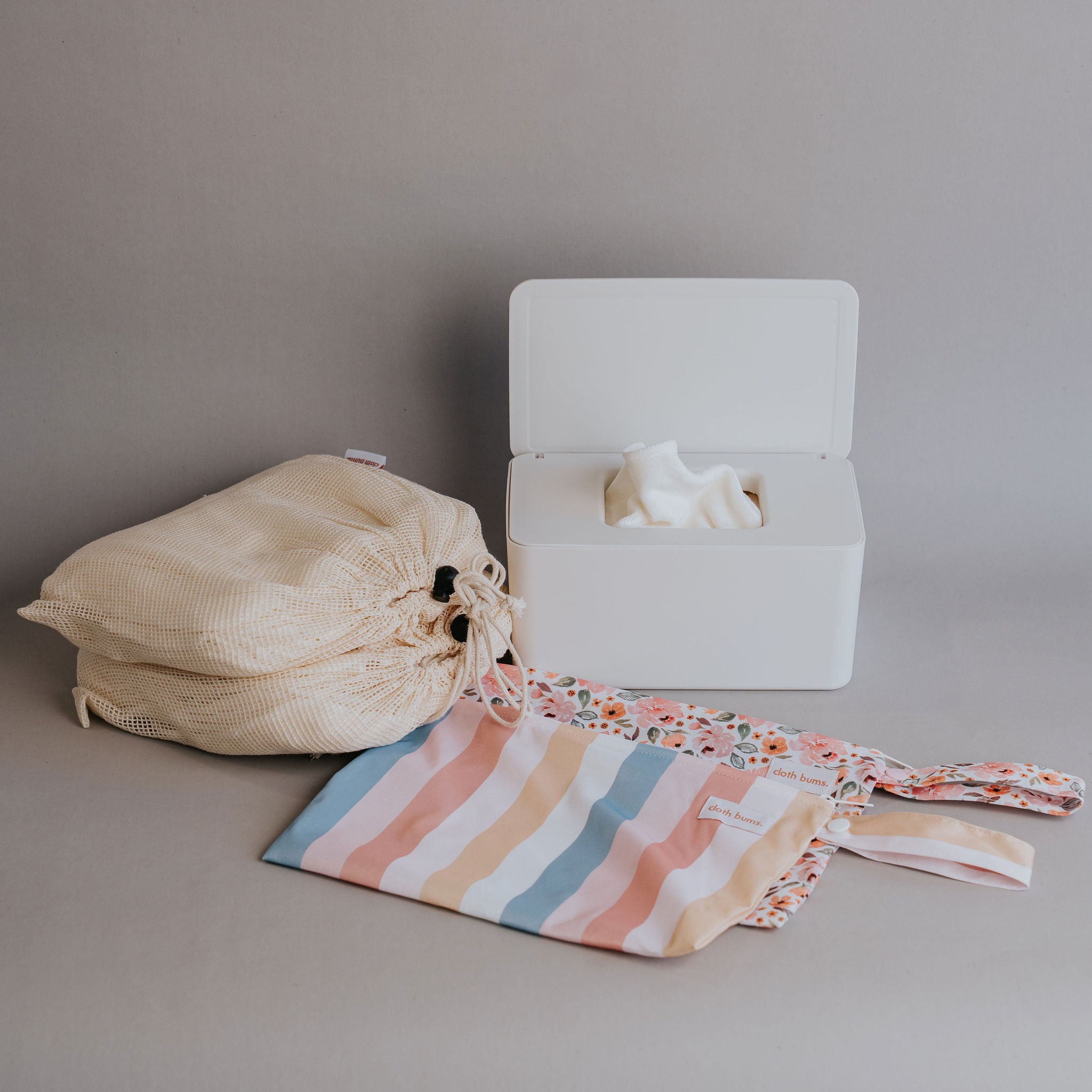 Full Time Reusable Bamboo Cloth Wipes Kit