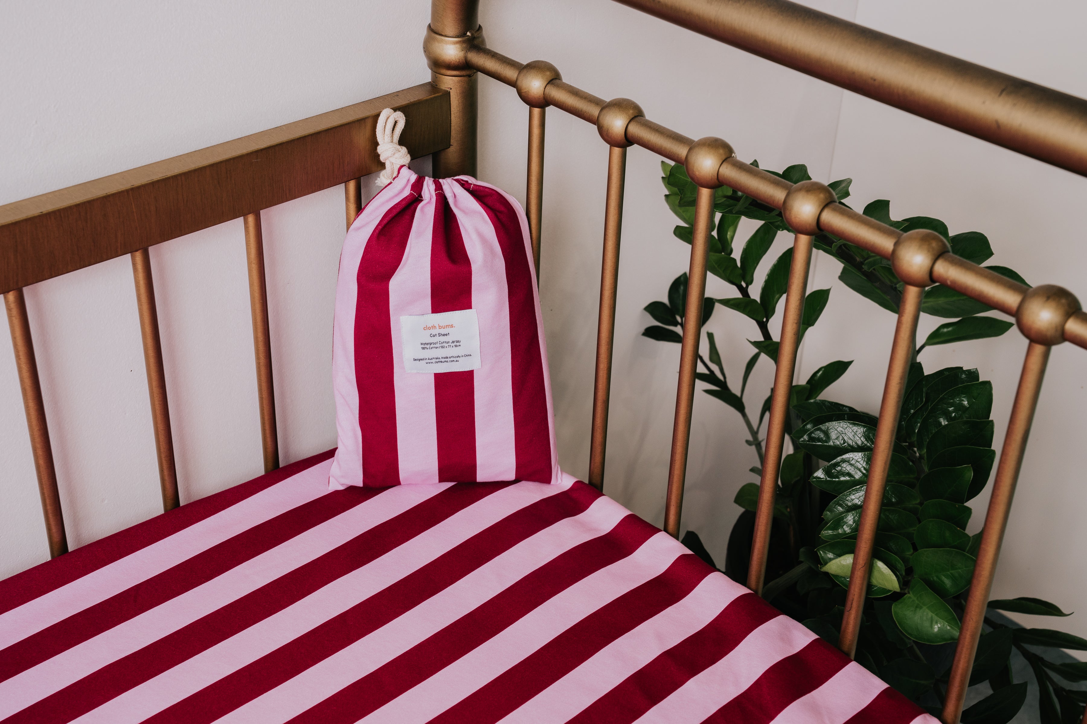 Waterproof Cot Sheet - Berry Good