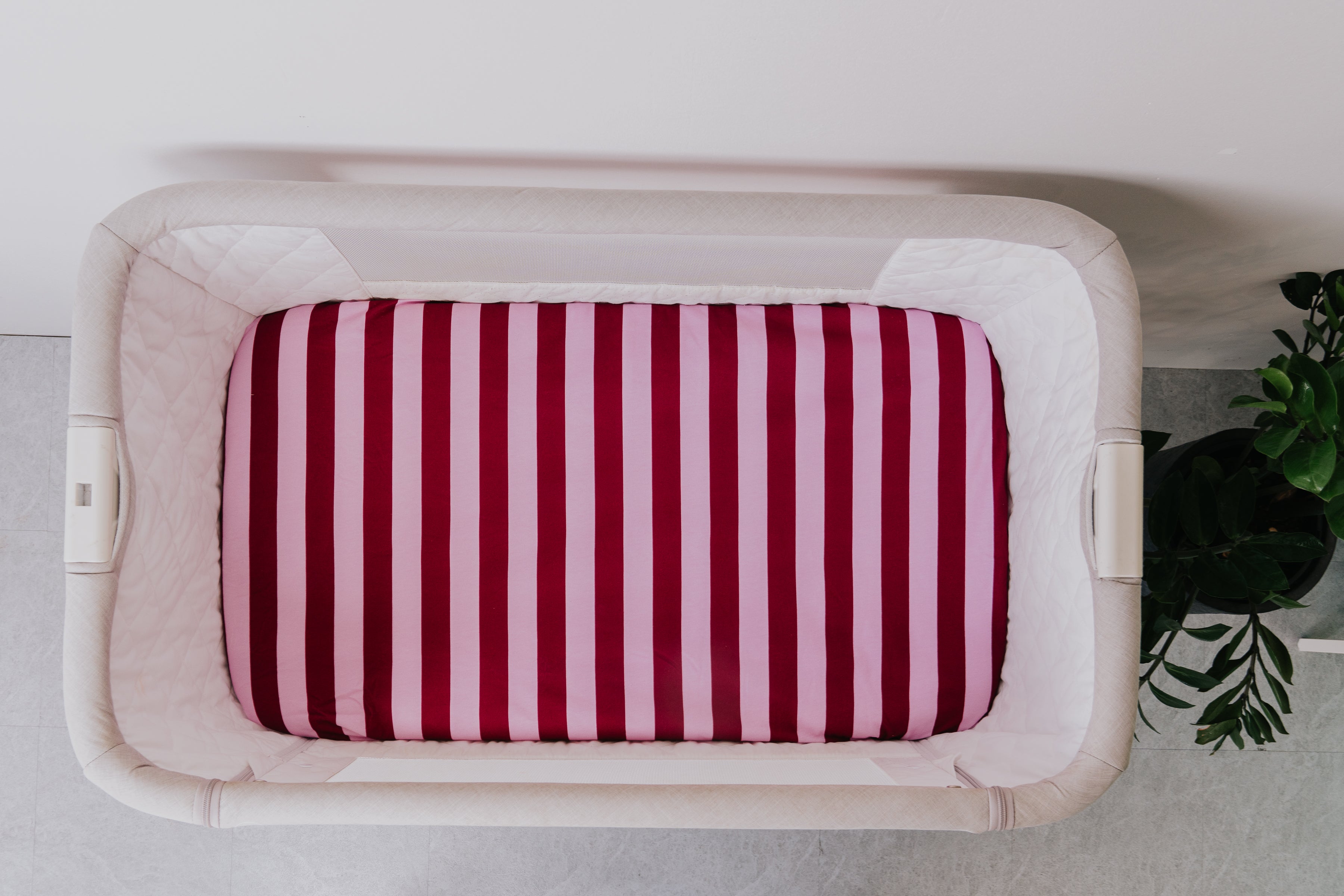 Regular Bassinet Waterproof Sheet - Berry Good