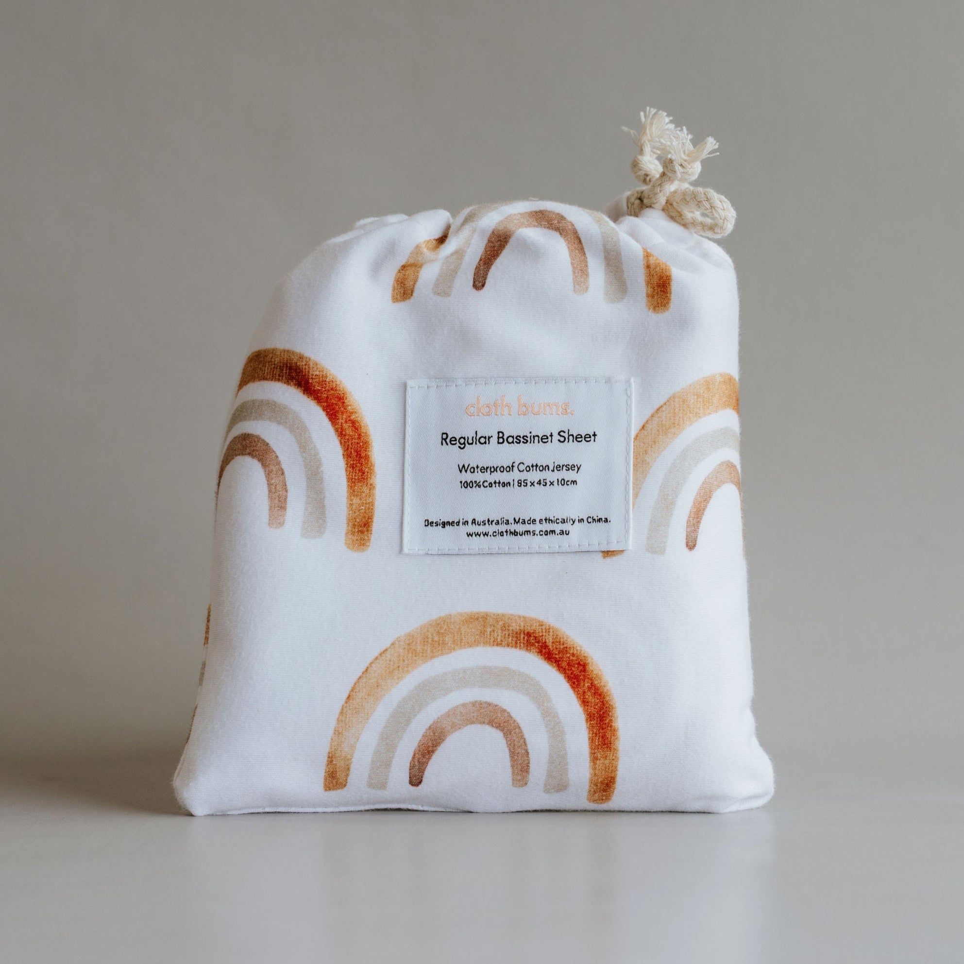 Regular Bassinet Waterproof Sheet - Rainbow Riot