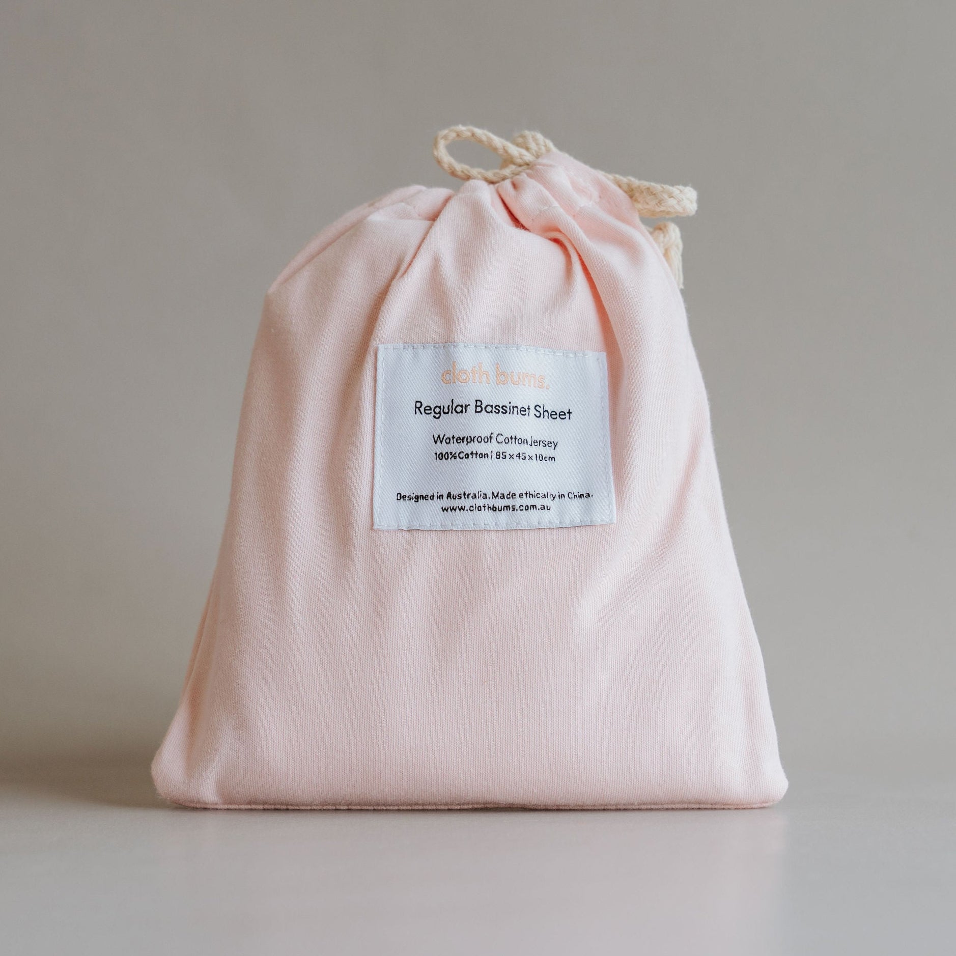 Regular Bassinet Waterproof Sheet - Rose