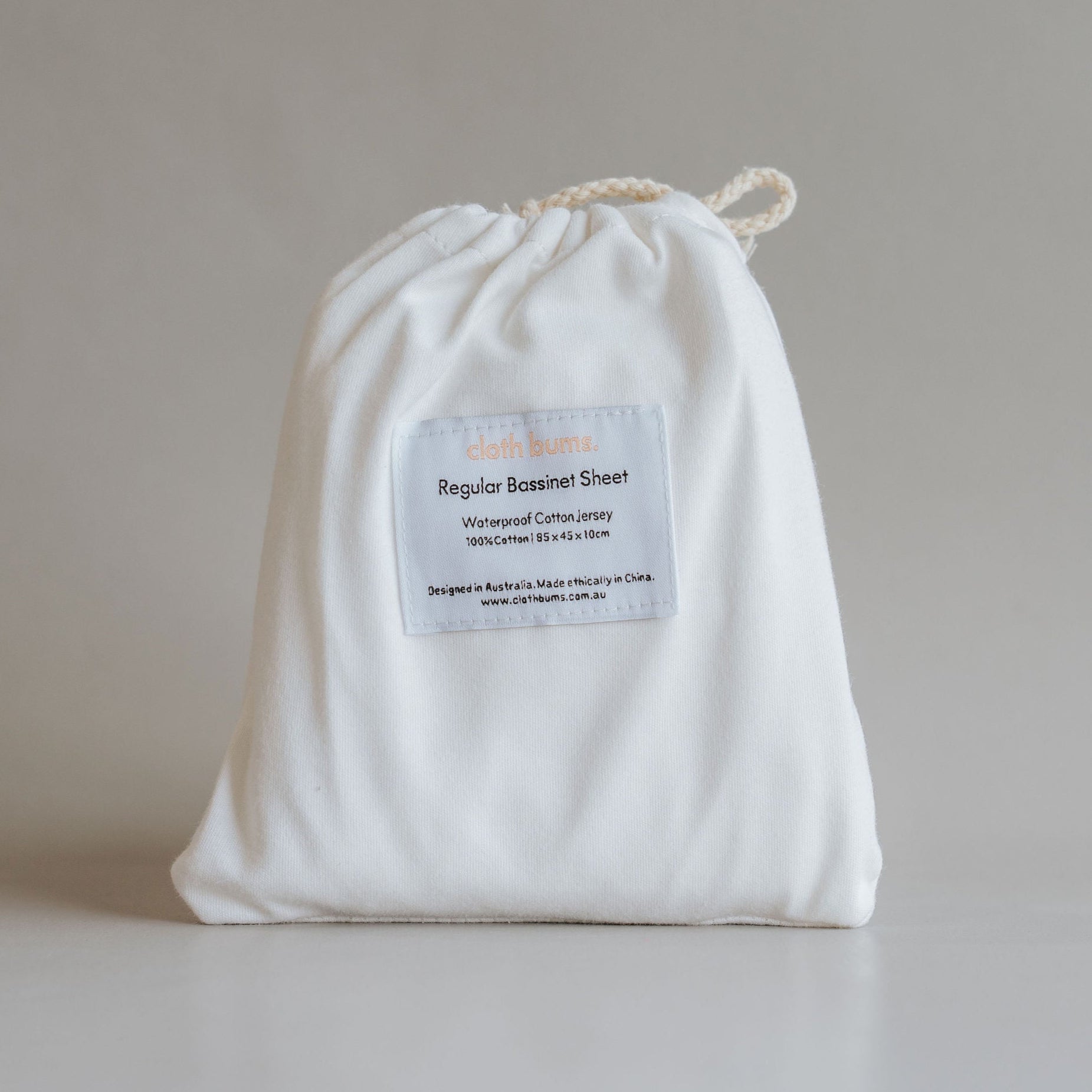 Regular Bassinet Waterproof Sheet - Ivory