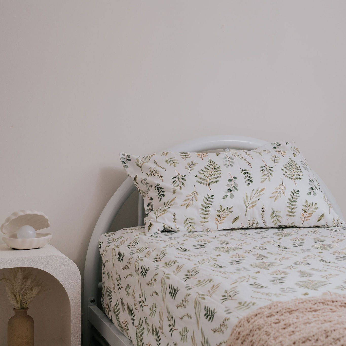 Waterproof Fitted Sheet in Single or King Single - Fern Gully