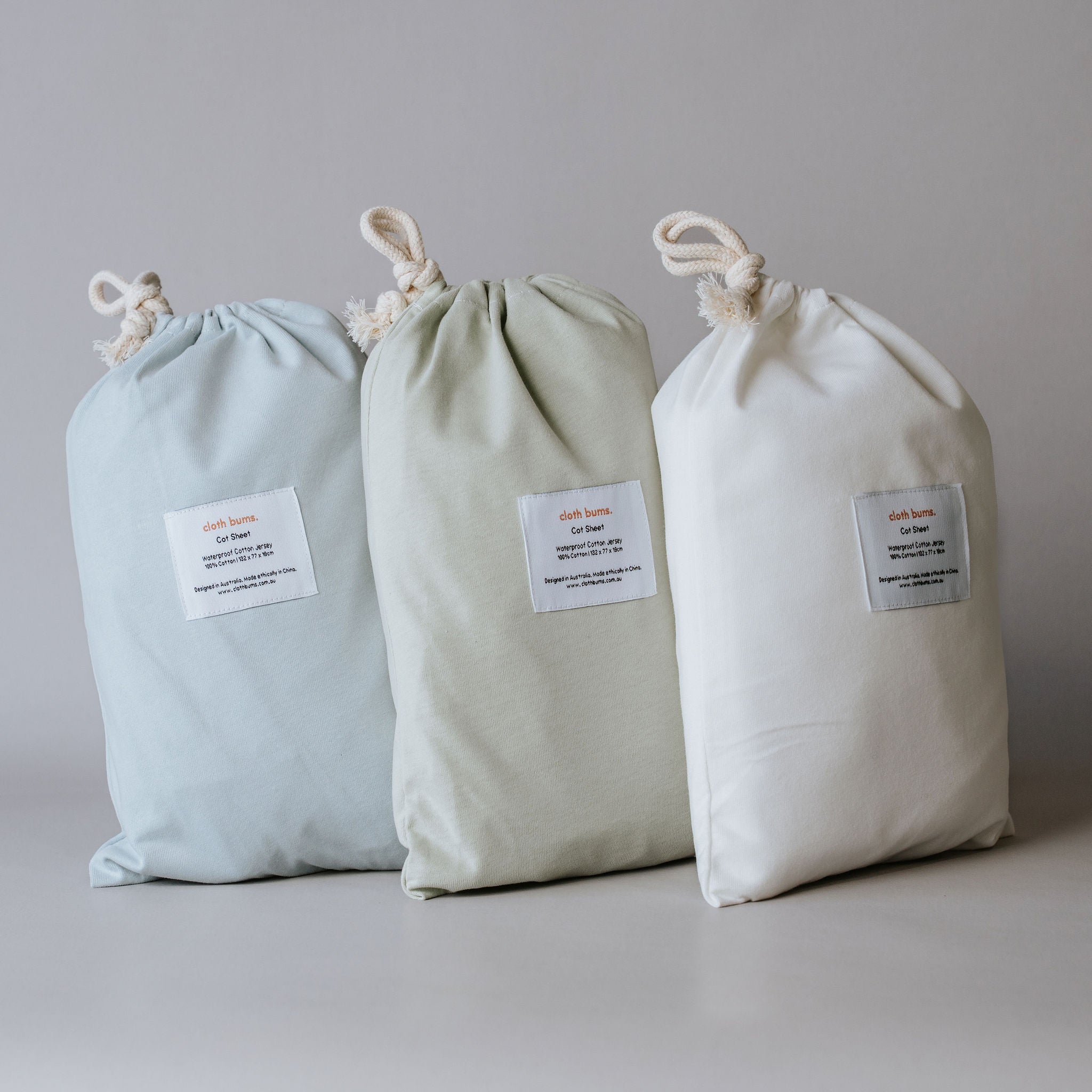 Waterproof Cot Sheet - Sage Green