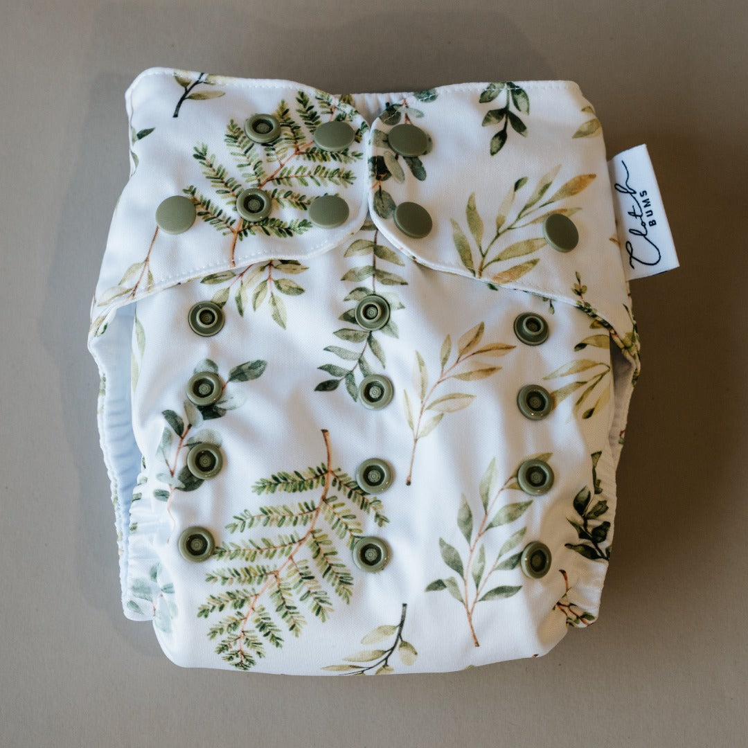 PIXIE One Size Fits Most Cloth Nappy - Fern Gully