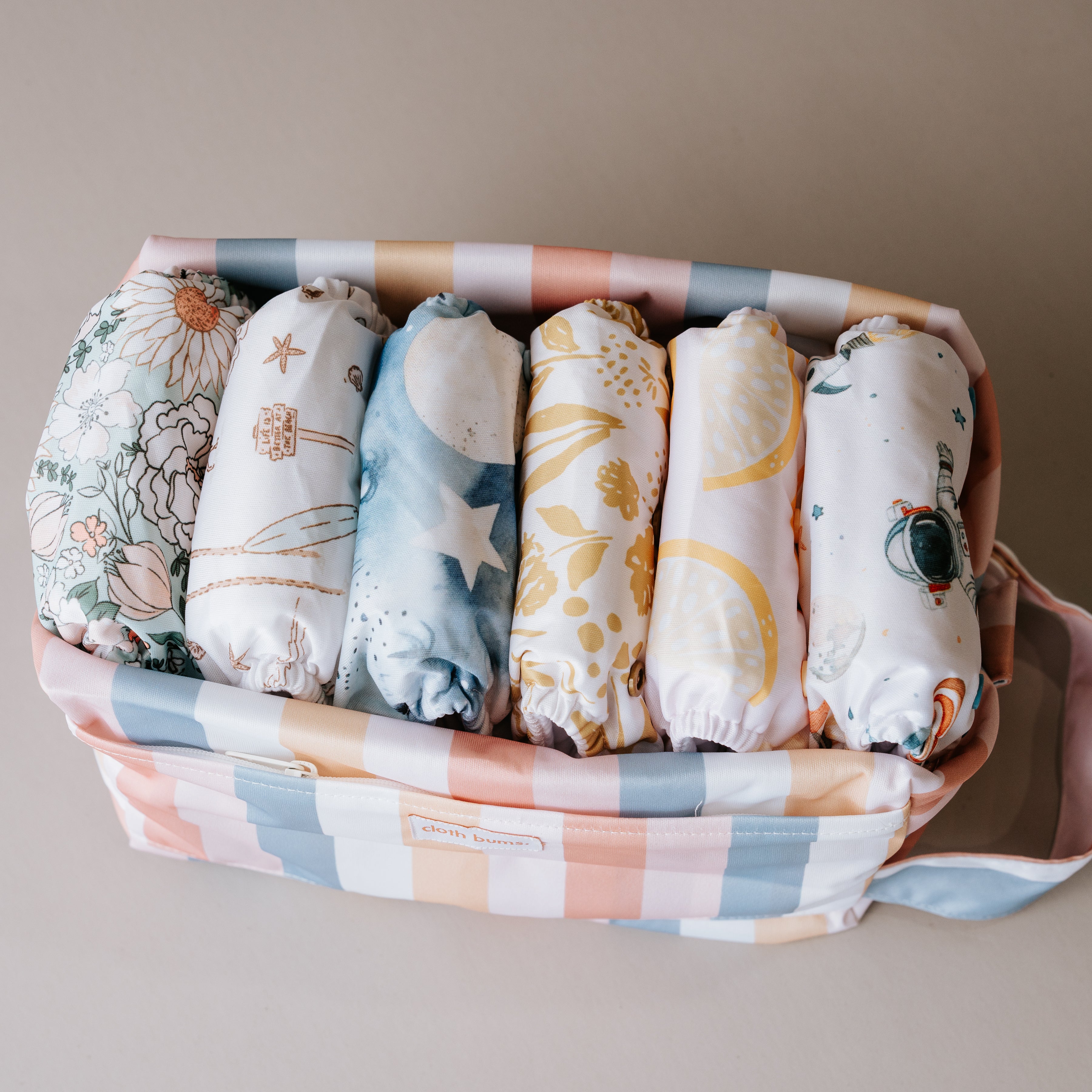 PIXIE One Size Fits Most Cloth Nappy - Retro Sands