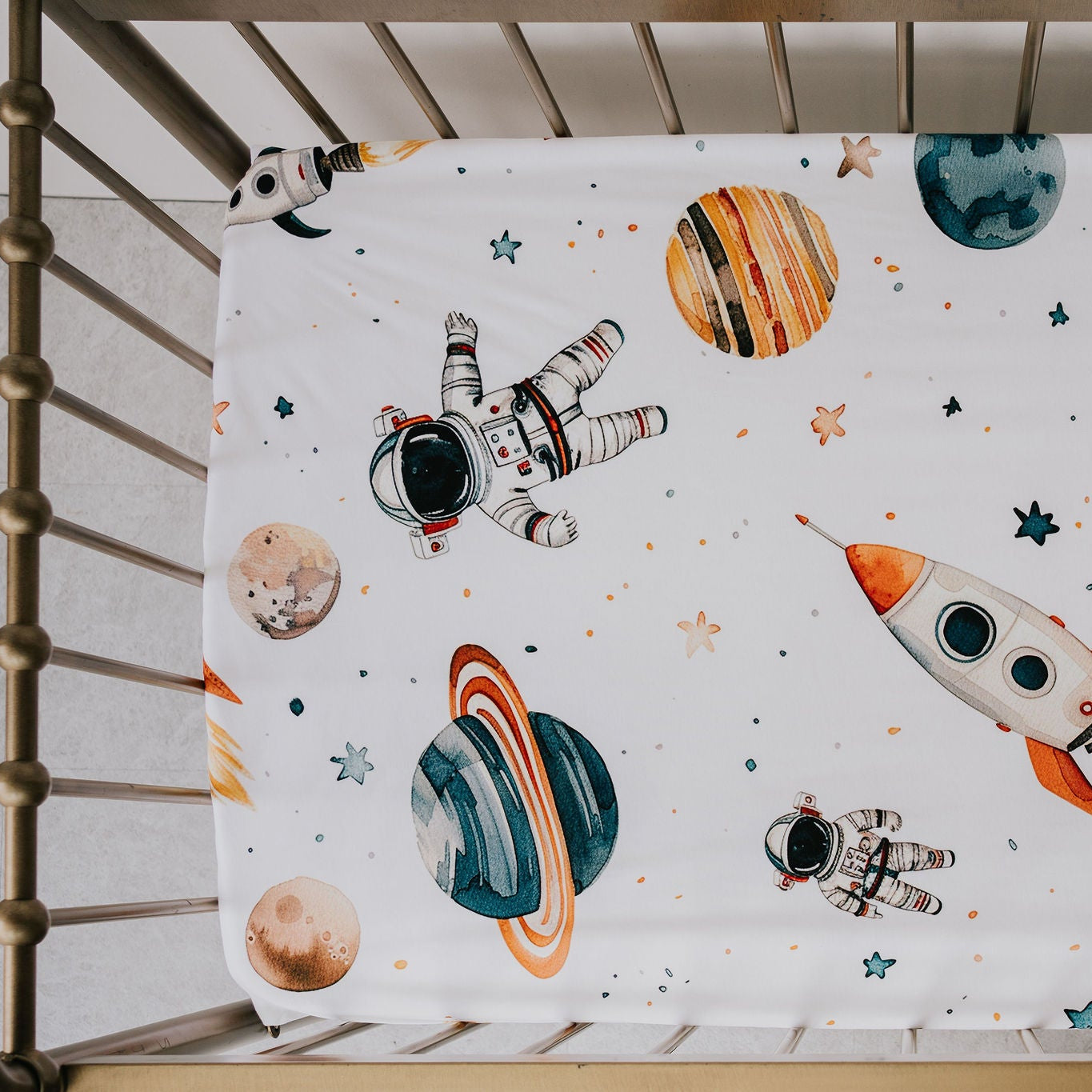 Waterproof Cot Sheet - Space Jam