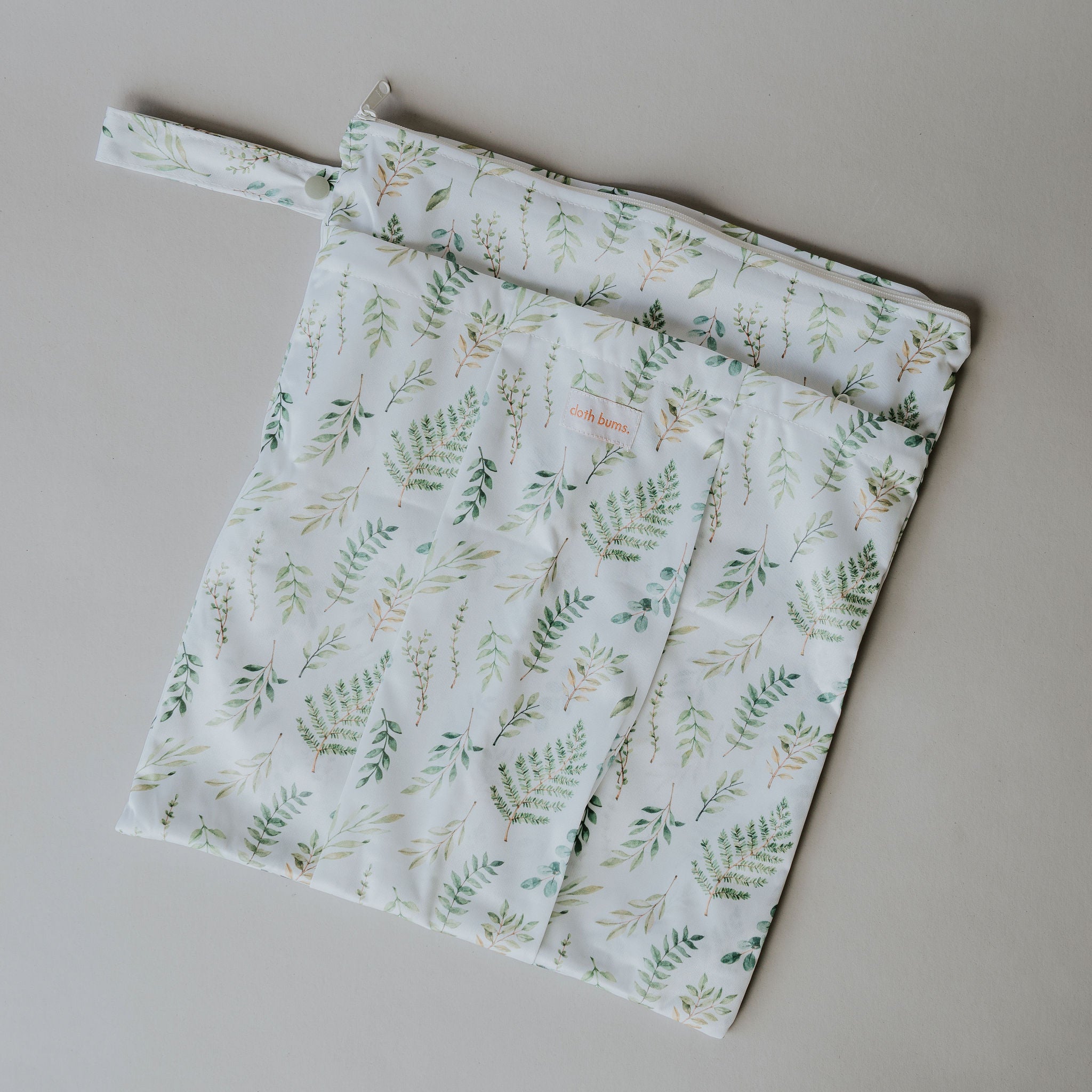 Large Double Pocket Wet Bag - Fern Gully