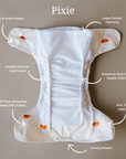 PIXIE One Size Fits Most Cloth Nappy - Happy Camper