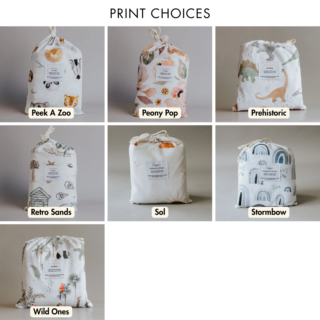 Cot Fitted Sheet 3 Pack Bundle