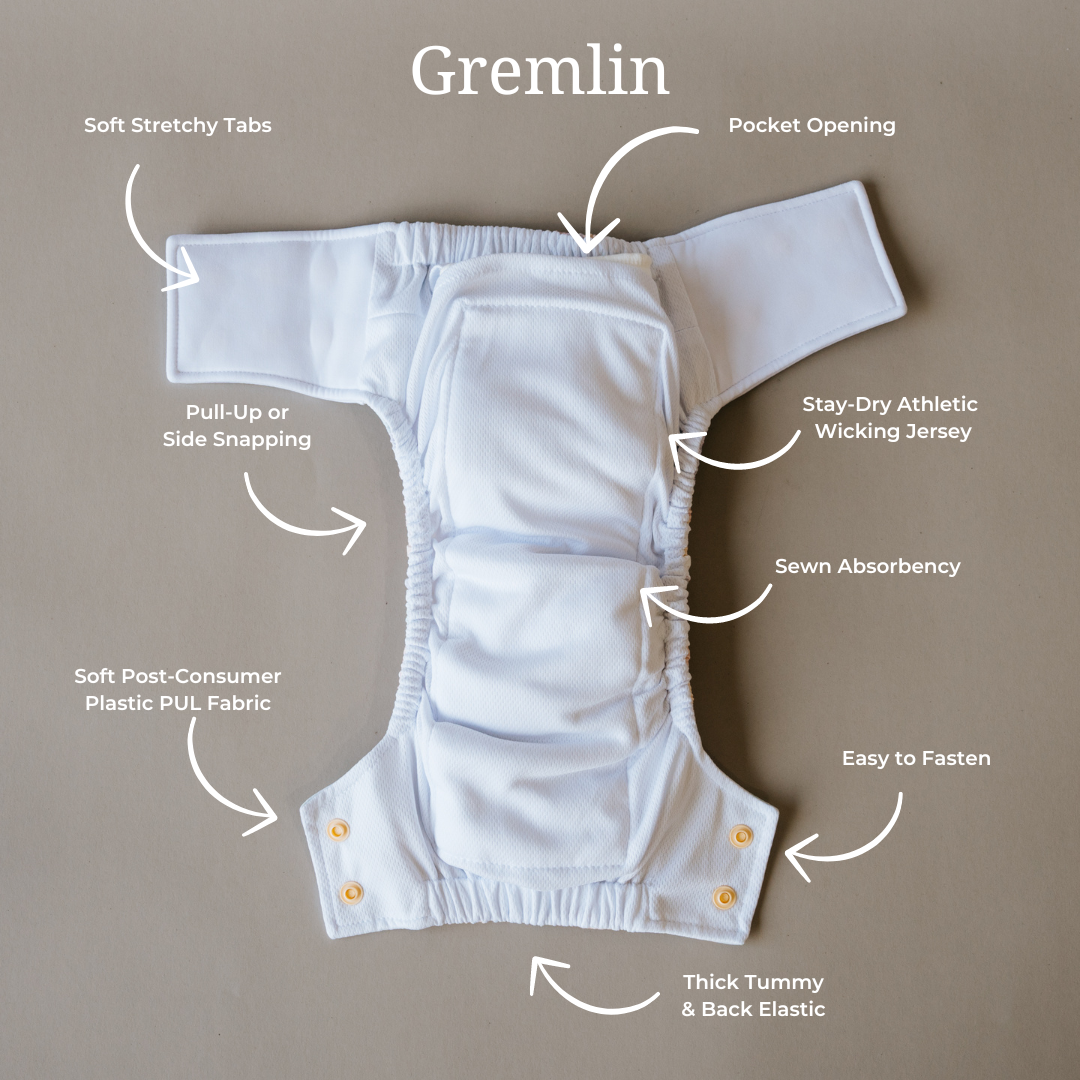 GREMLIN Pull Up Cloth Nappy/Training Pant - Daisy Dukes
