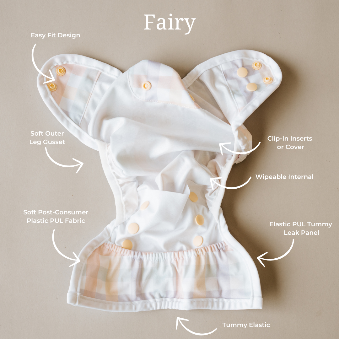 FAIRY Newborn Cover/Nappy - Fern Gully