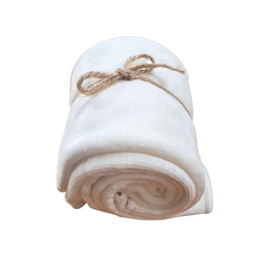 Reusable bamboo cloth wipes in a bundle