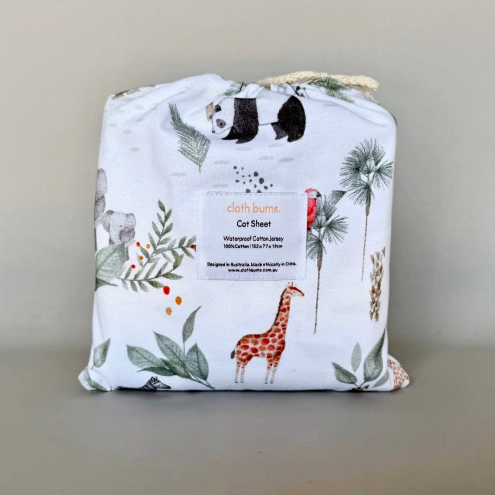 Waterproof Cot Sheet - Wild Ones