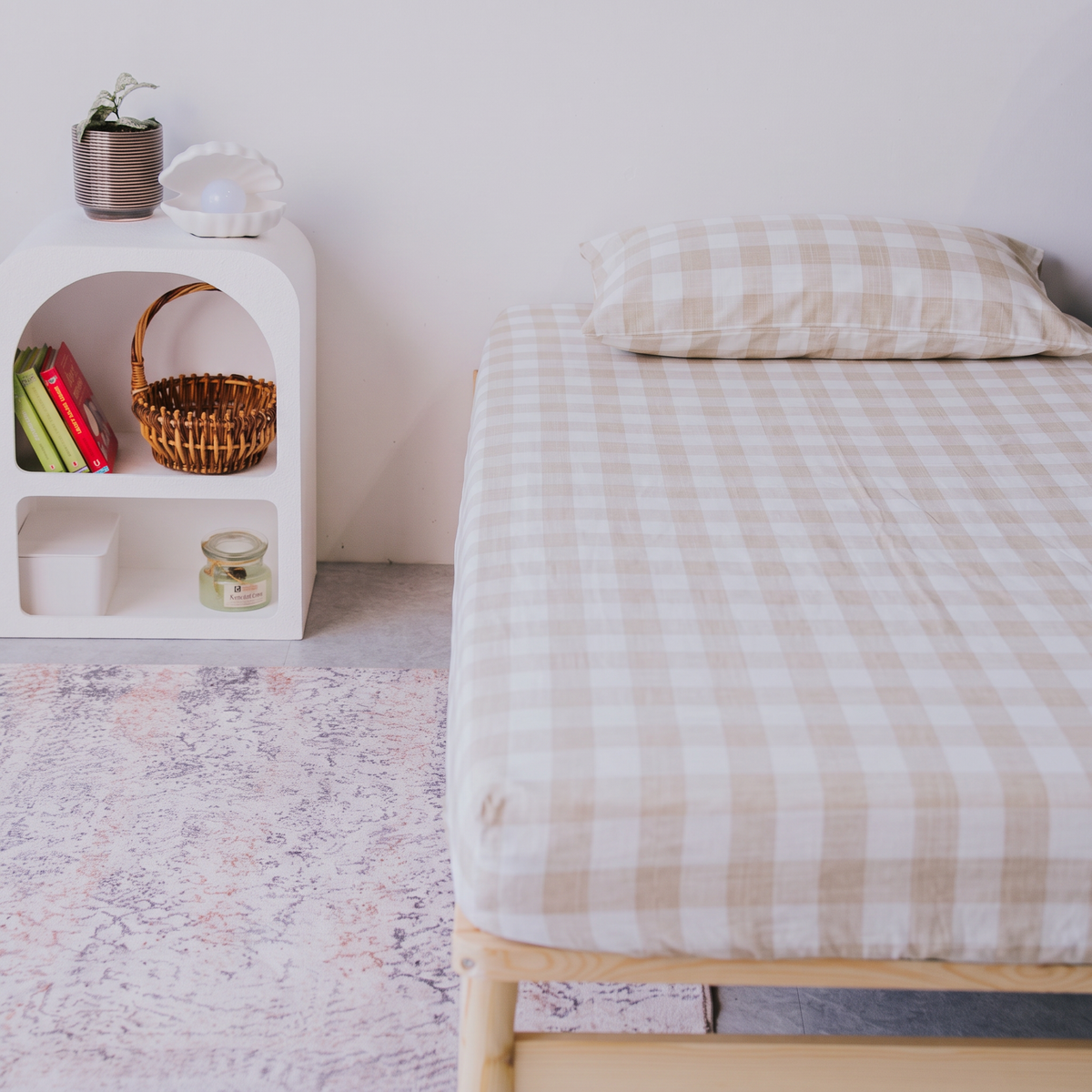 Waterproof Fitted Sheet in Single or King Single - Champagne
