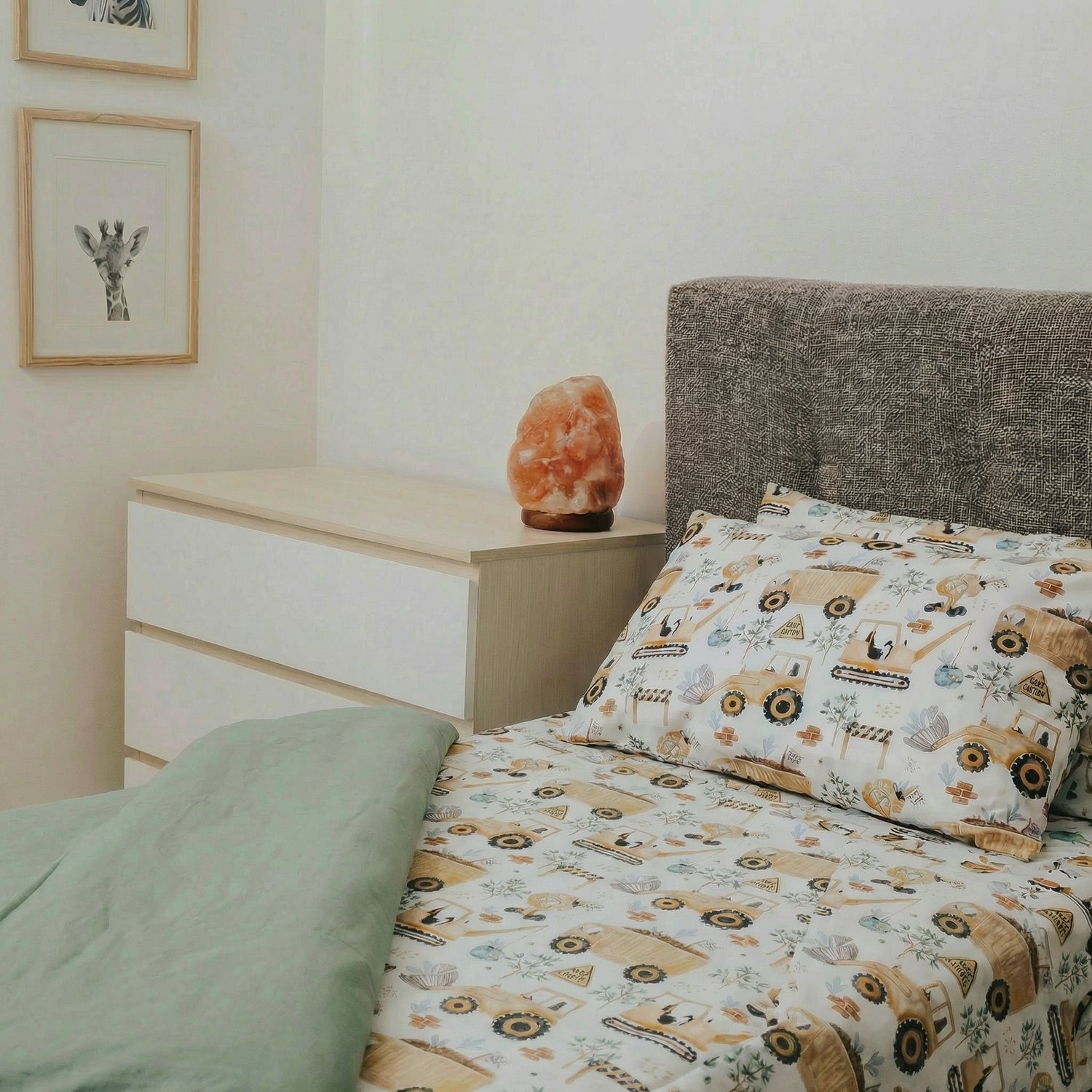 Waterproof Fitted Sheet in Single or King Single - Gold Digger
