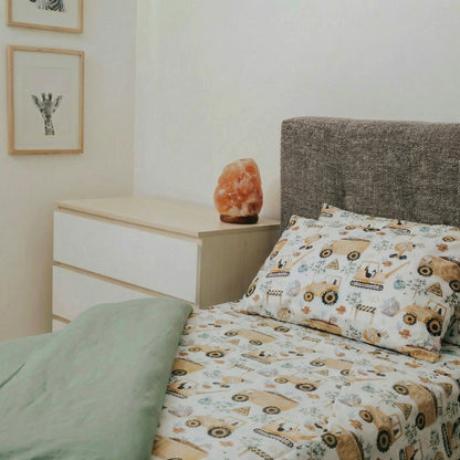 Waterproof Fitted Sheet in Single or King Single - Gold Digger