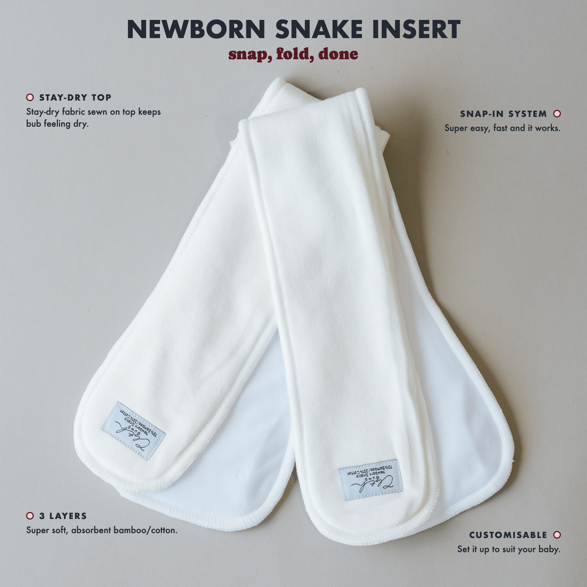 Newborn snake insert features
