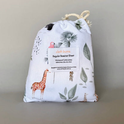 Regular Bassinet Waterproof Sheet - Wild Ones