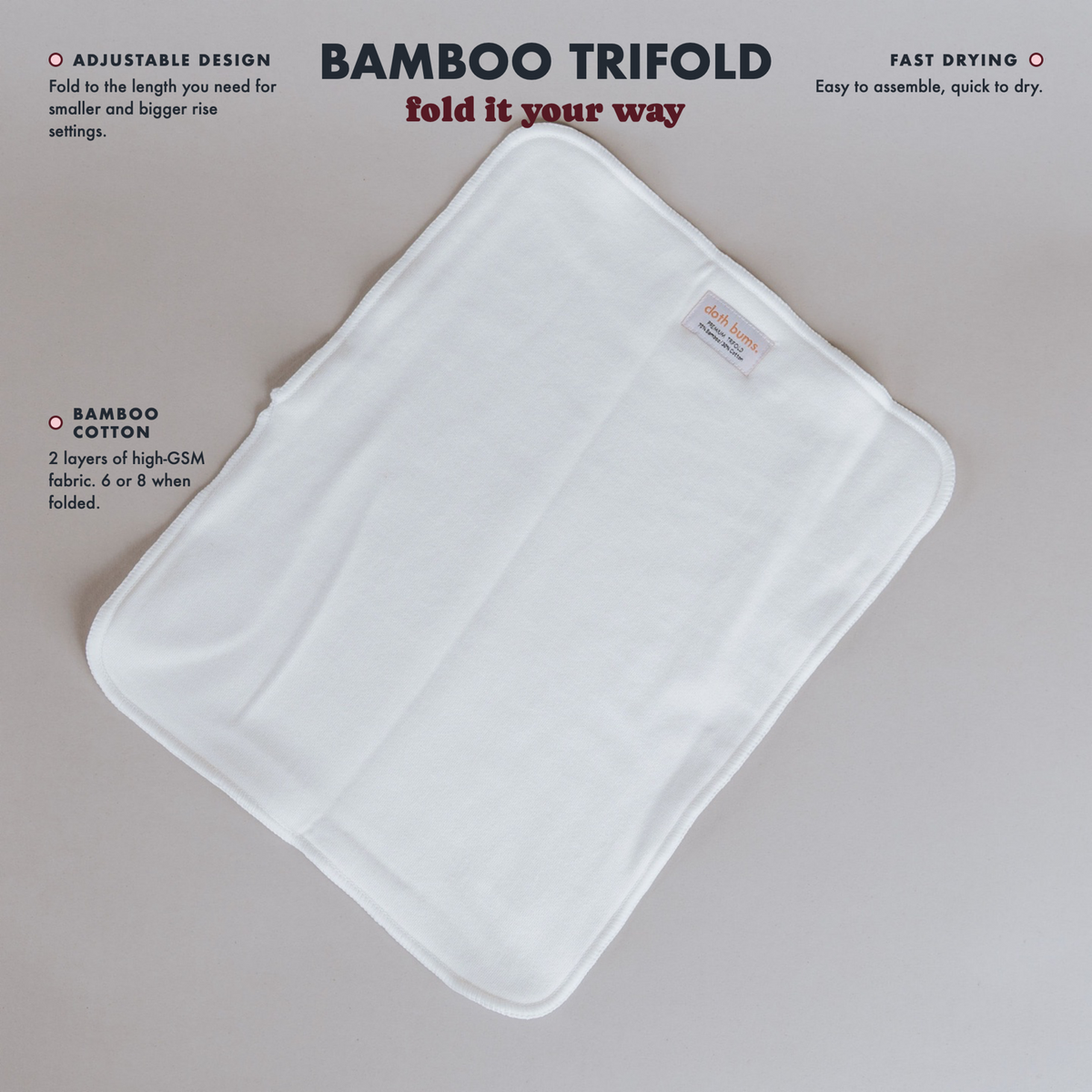 Bamboo trifold insert features