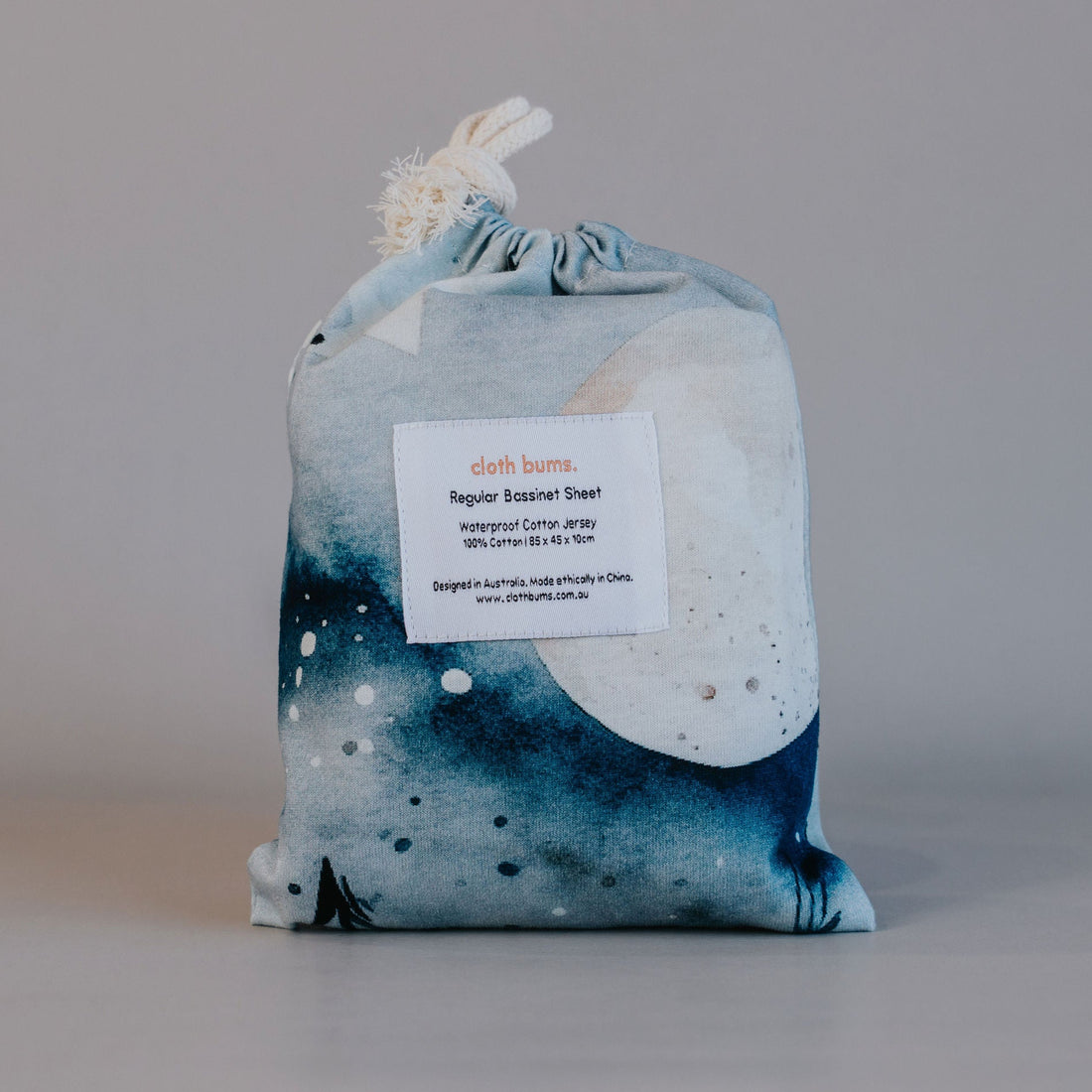 Regular Bassinet Waterproof Sheet - Milky Way