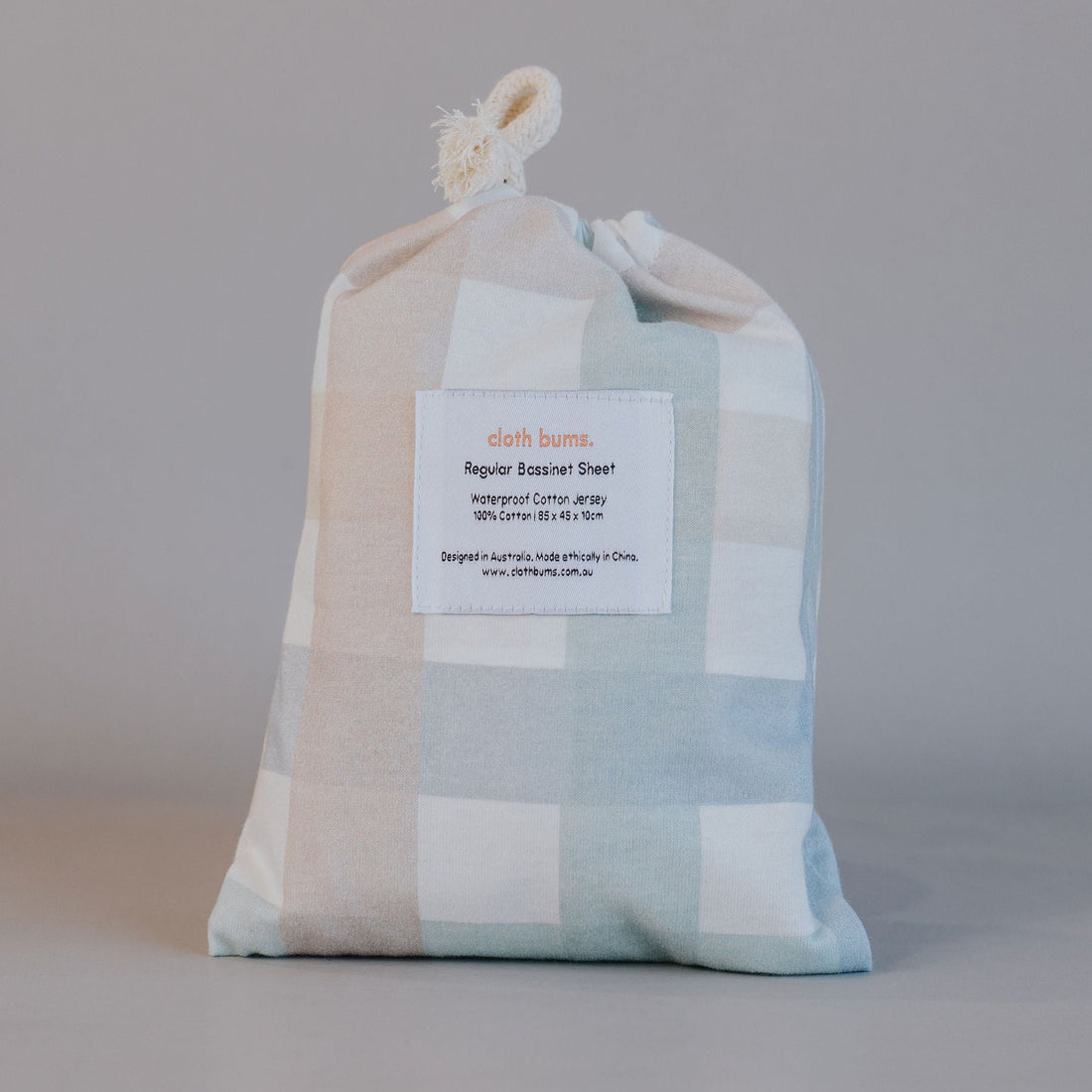 Regular Bassinet Waterproof Sheet - Checkpoint