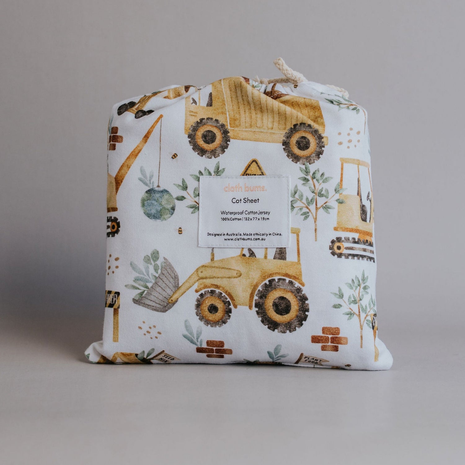 Waterproof Cot Sheet - Gold Digger