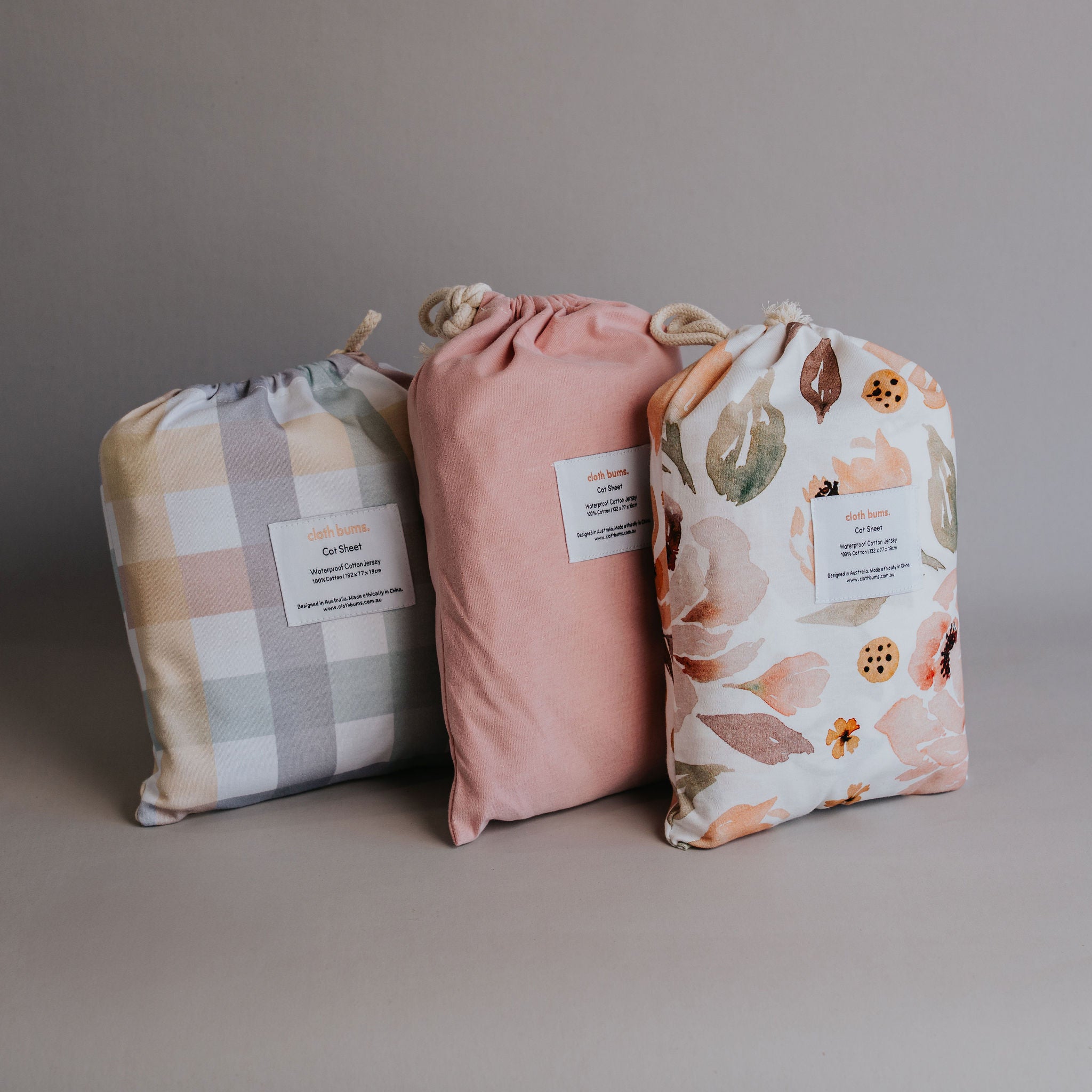 Cot Fitted Sheet - 3 Pack Bundle