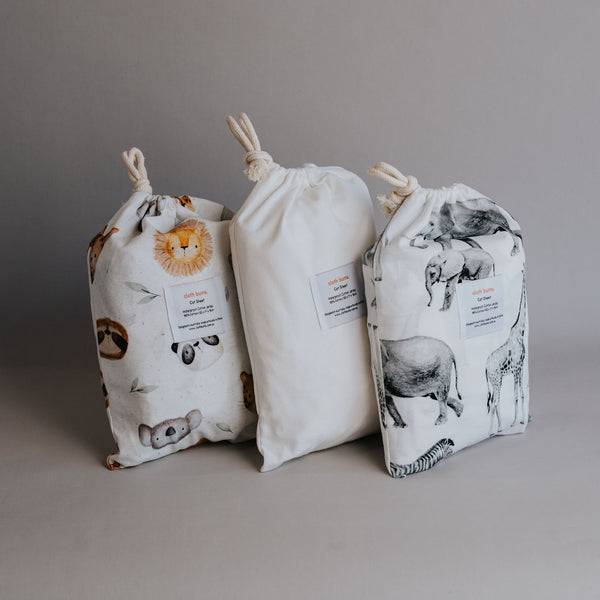 Cot Fitted Sheet - 3 Pack Bundle