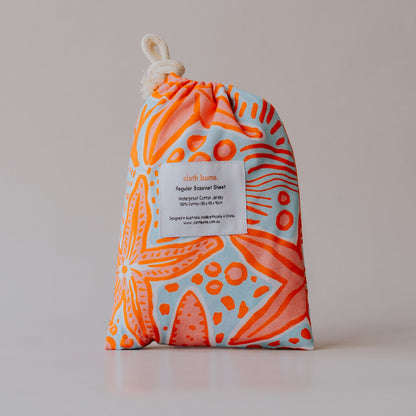 Regular Bassinet Waterproof Sheet - Reef Riot
