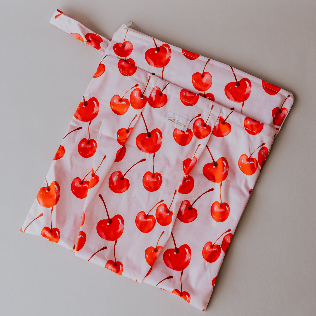 Large Double Pocket Wet Bag - Cherry Pop