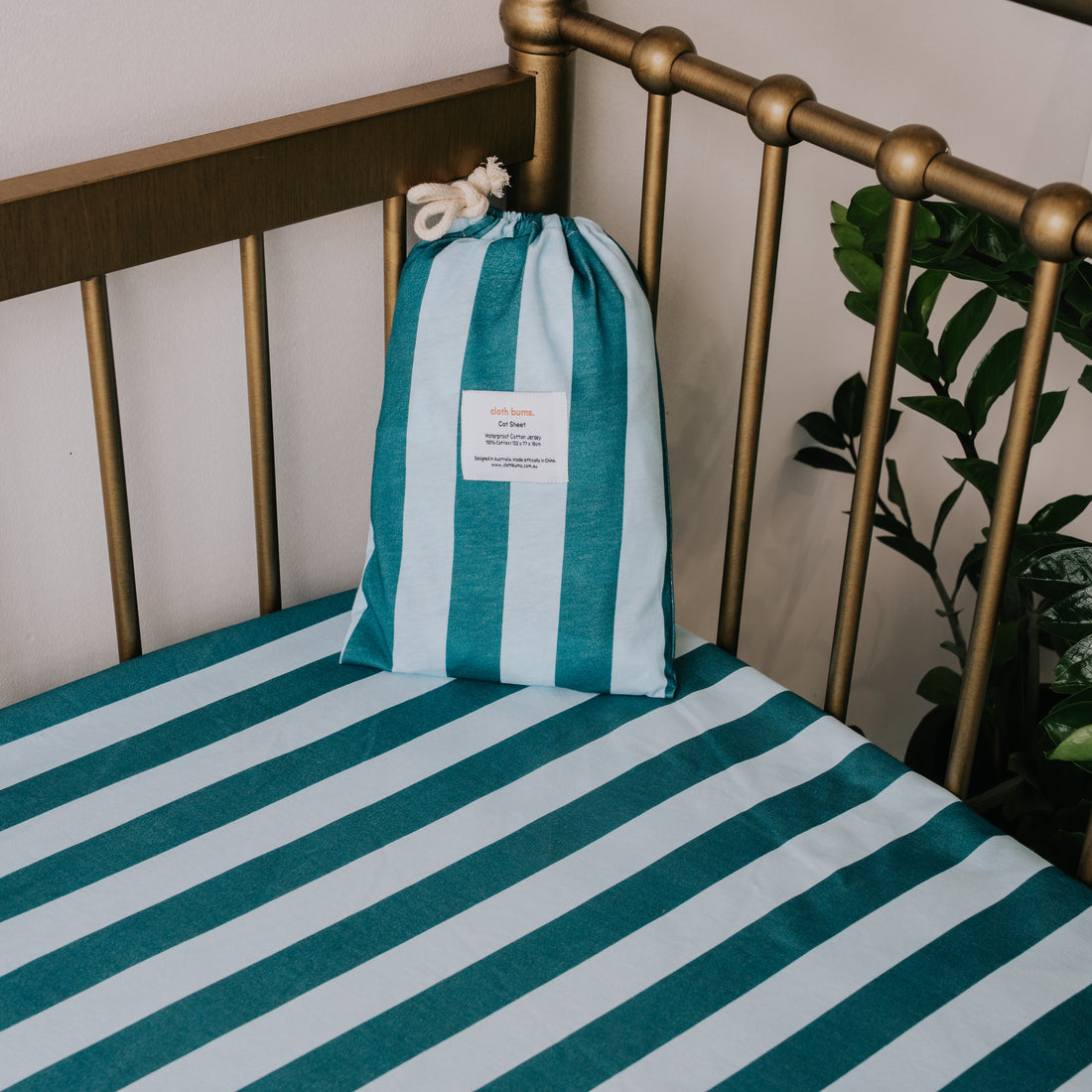 Waterproof Cot Sheet - Tide Line
