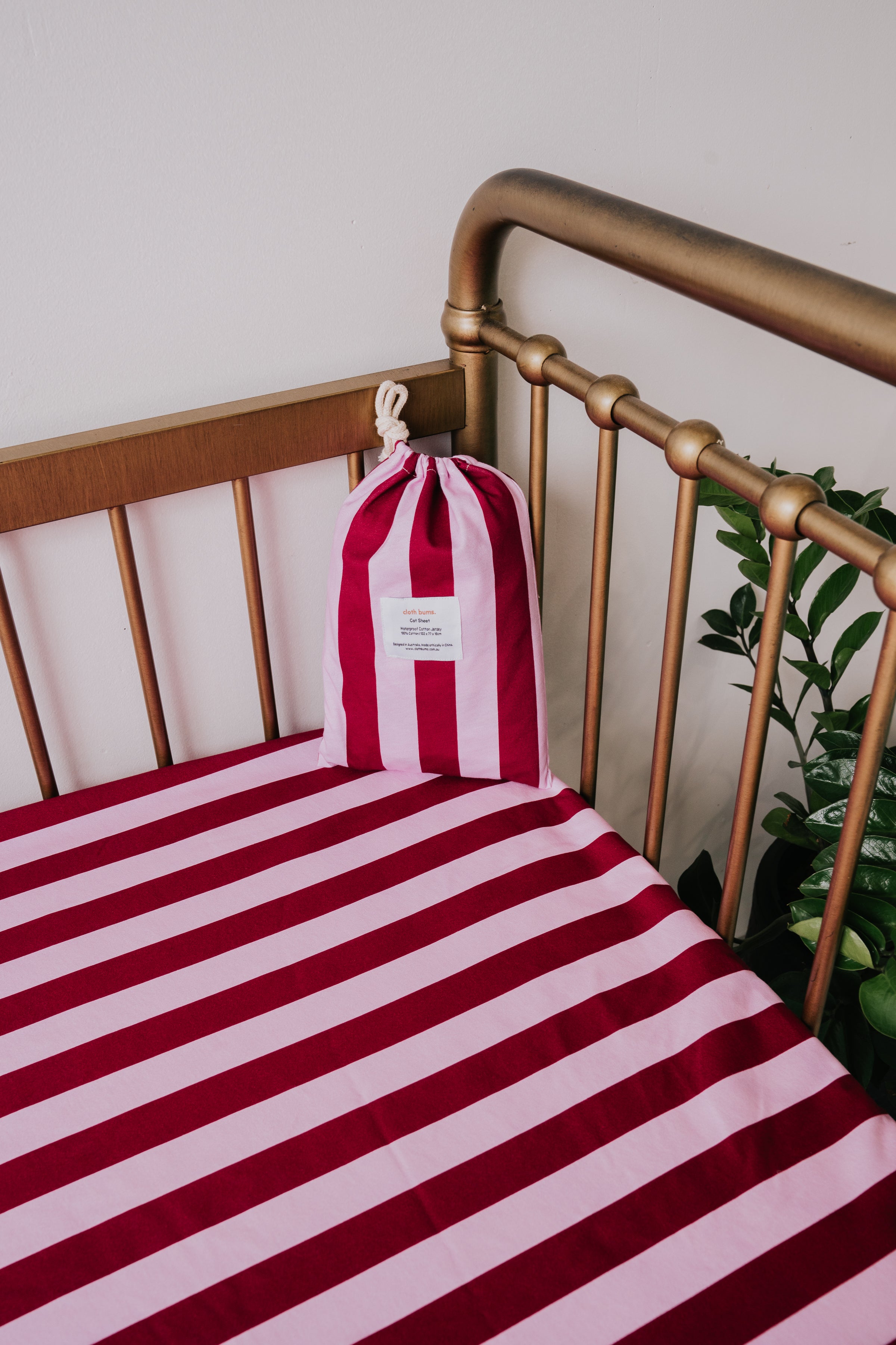 Waterproof Cot Sheet - Berry Good