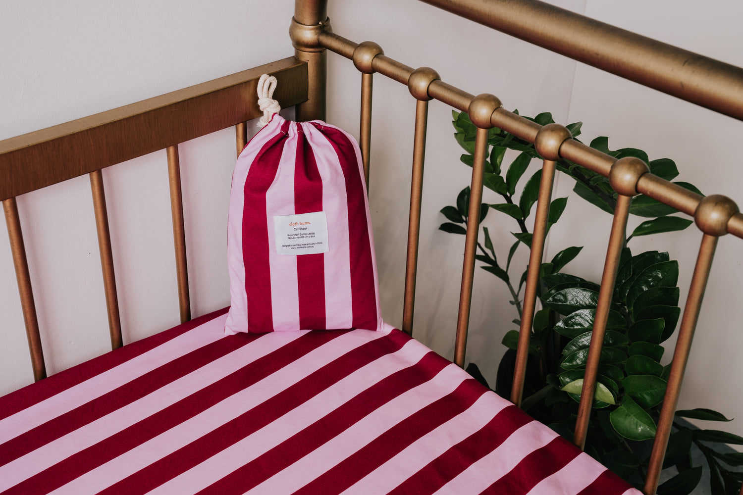 Waterproof Cot Sheet - Berry Good