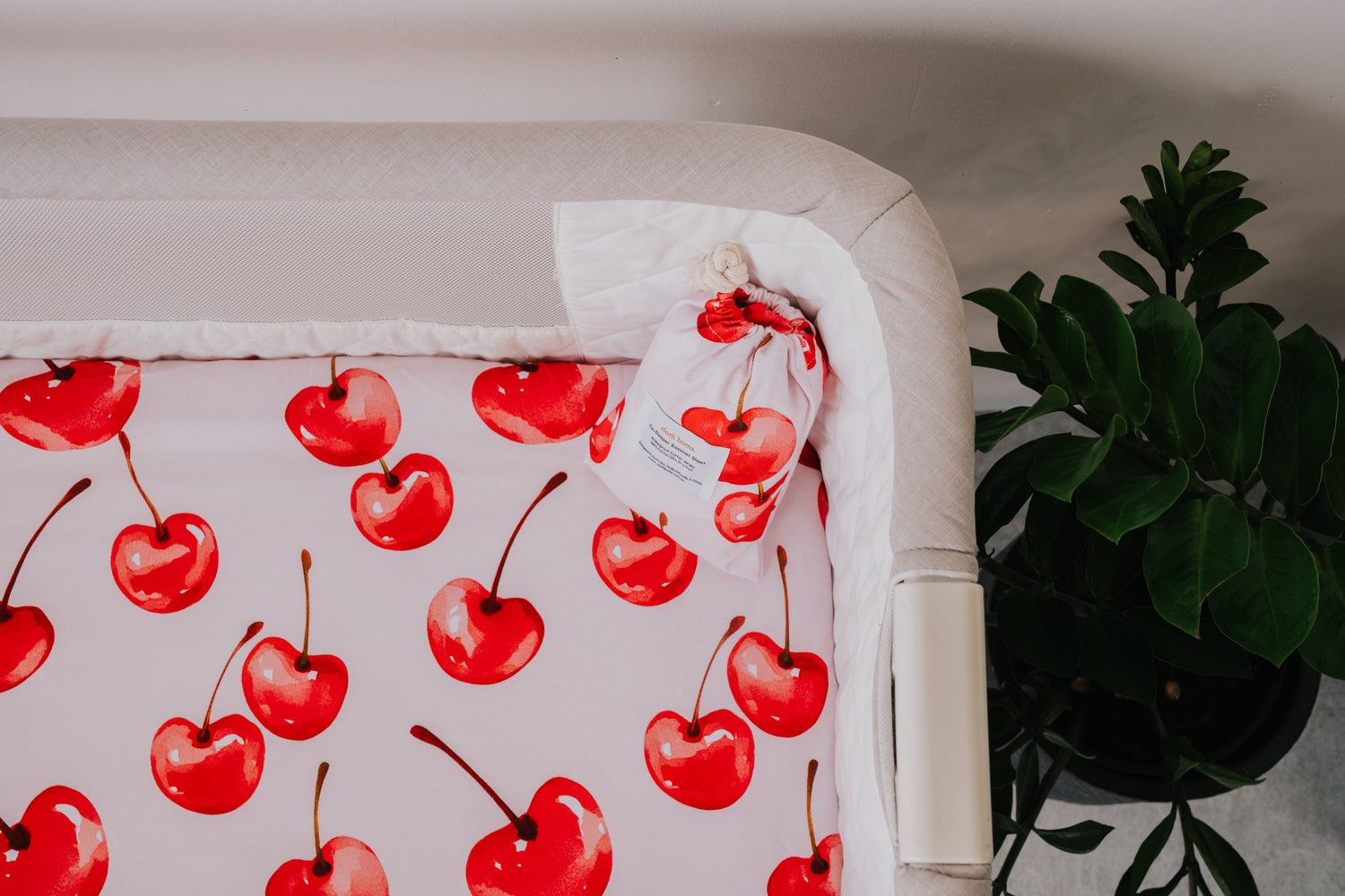 Co-Sleeper Waterproof Sheet - Cherry Pop