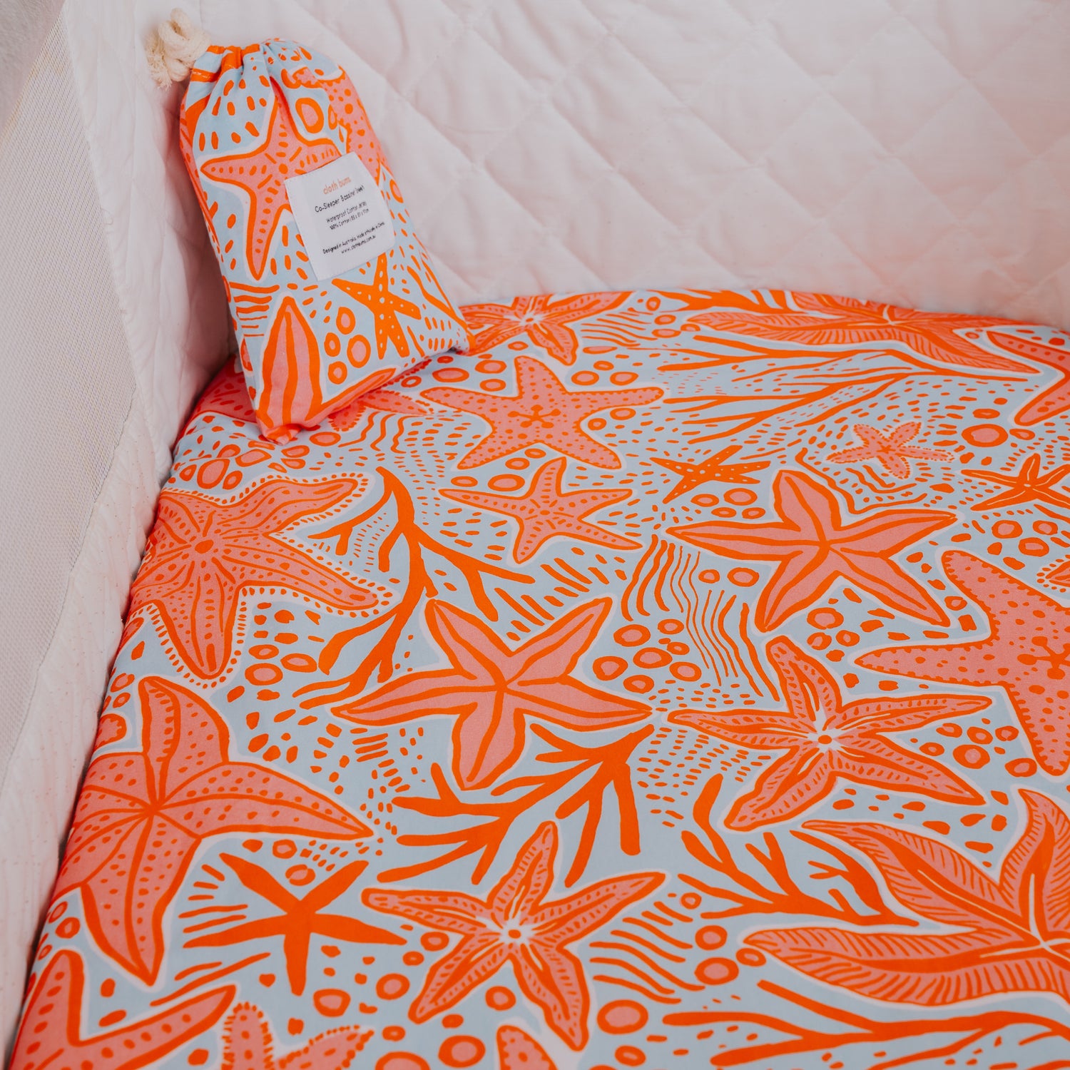 Co-Sleeper Waterproof Sheet - Reef Riot