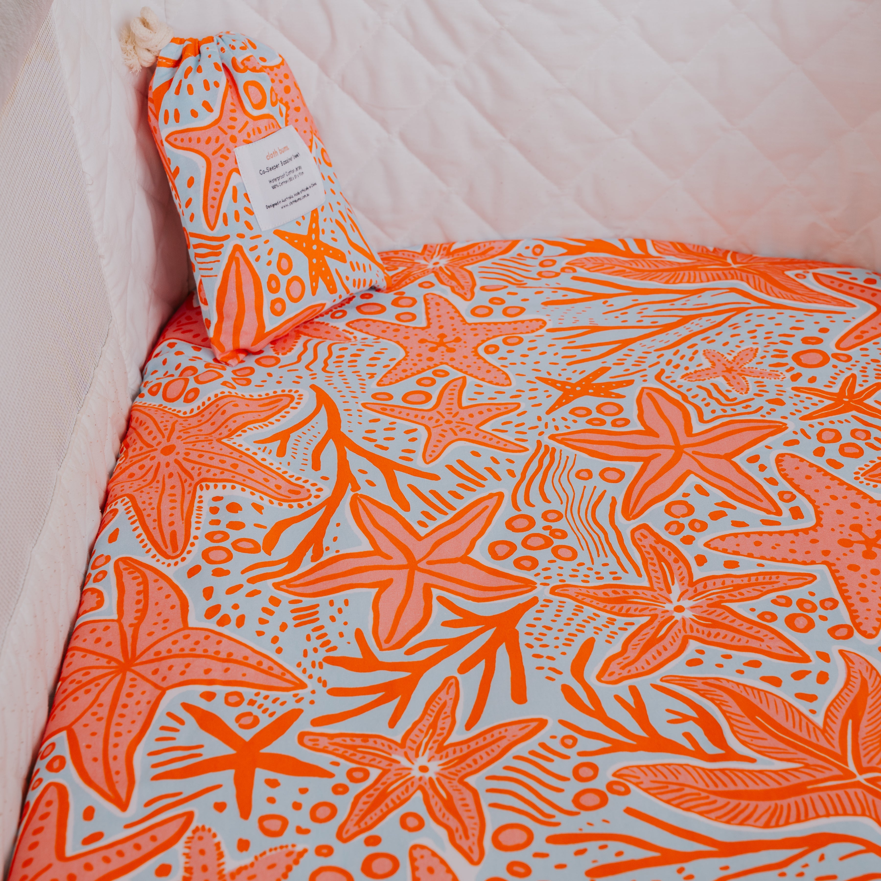 Co-Sleeper Waterproof Sheet - Reef Riot