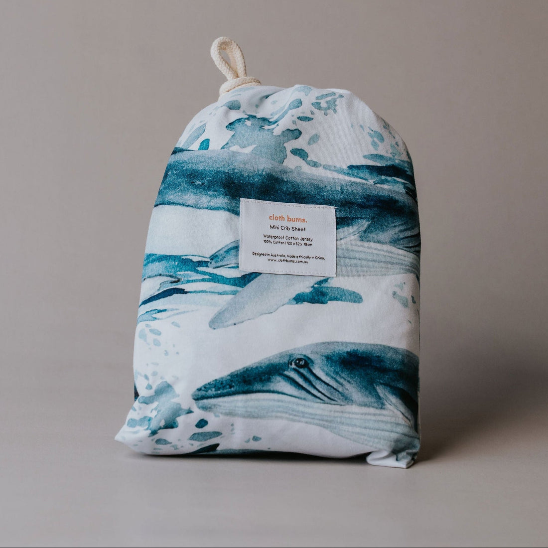 Waterproof Mini/Travel Cot Sheet - License to Krill