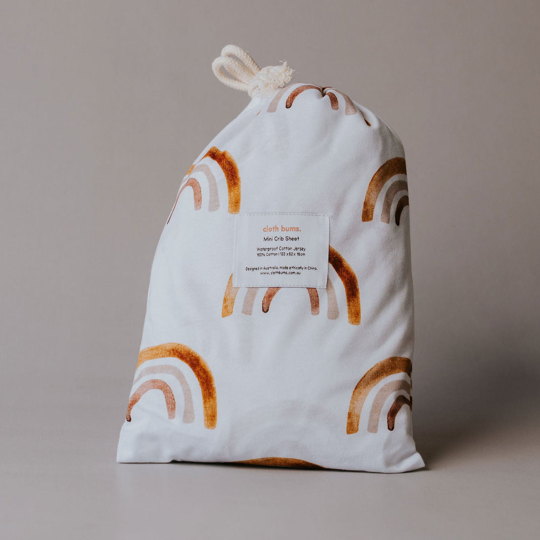 Waterproof Mini/Travel Cot Sheet - Rainbow Riot