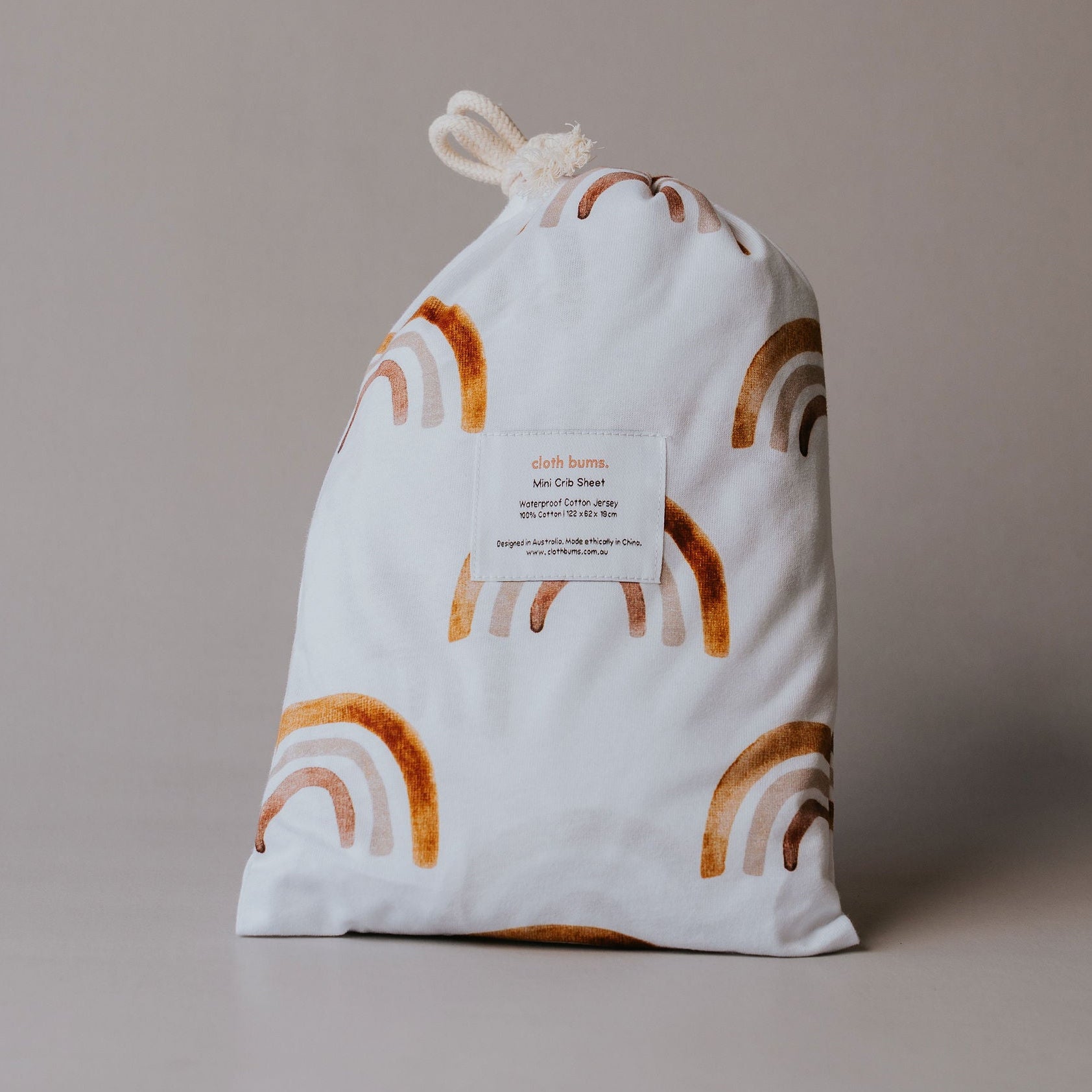 Waterproof Mini/Travel Cot Sheet - Rainbow Riot