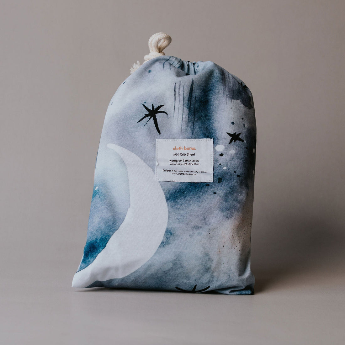 Waterproof Mini/Travel Cot Sheet - Milky Way