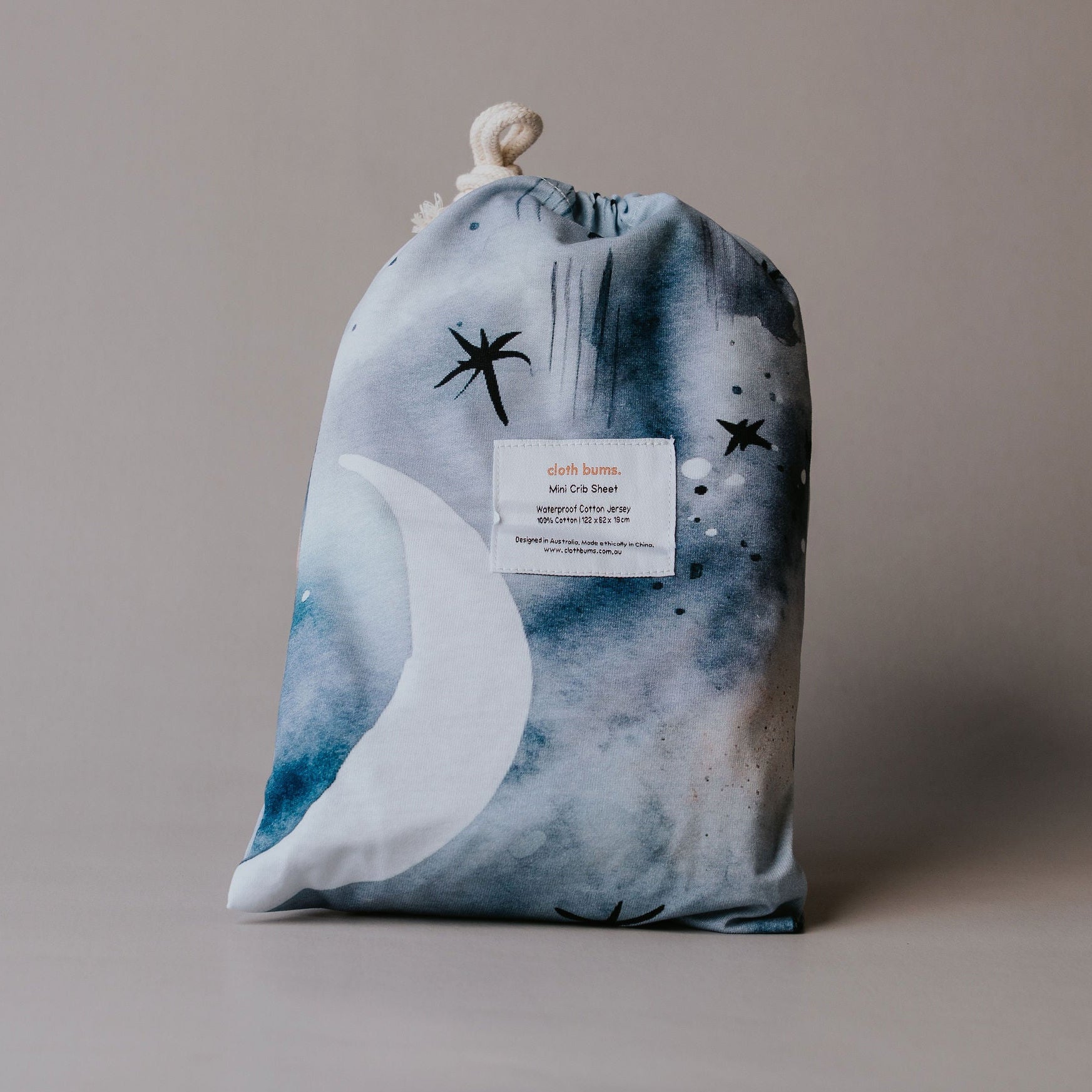 Waterproof Mini/Travel Cot Sheet - Milky Way