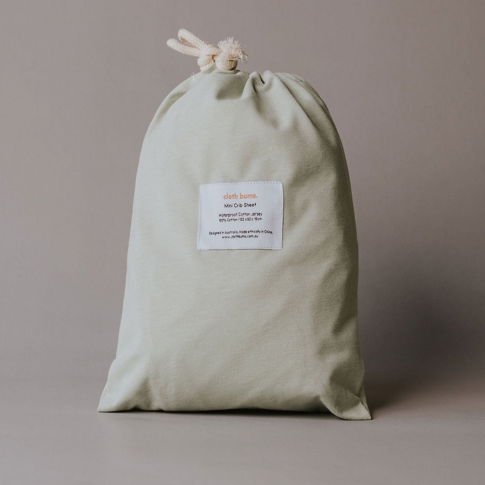 Waterproof Mini/Travel Cot Sheet - Sage