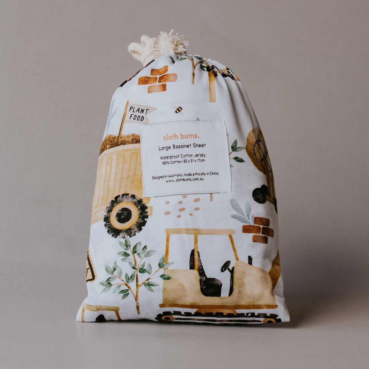 Regular Bassinet Waterproof Sheet - Gold Digger