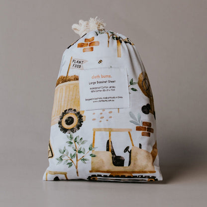 Regular Bassinet Waterproof Sheet - Gold Digger