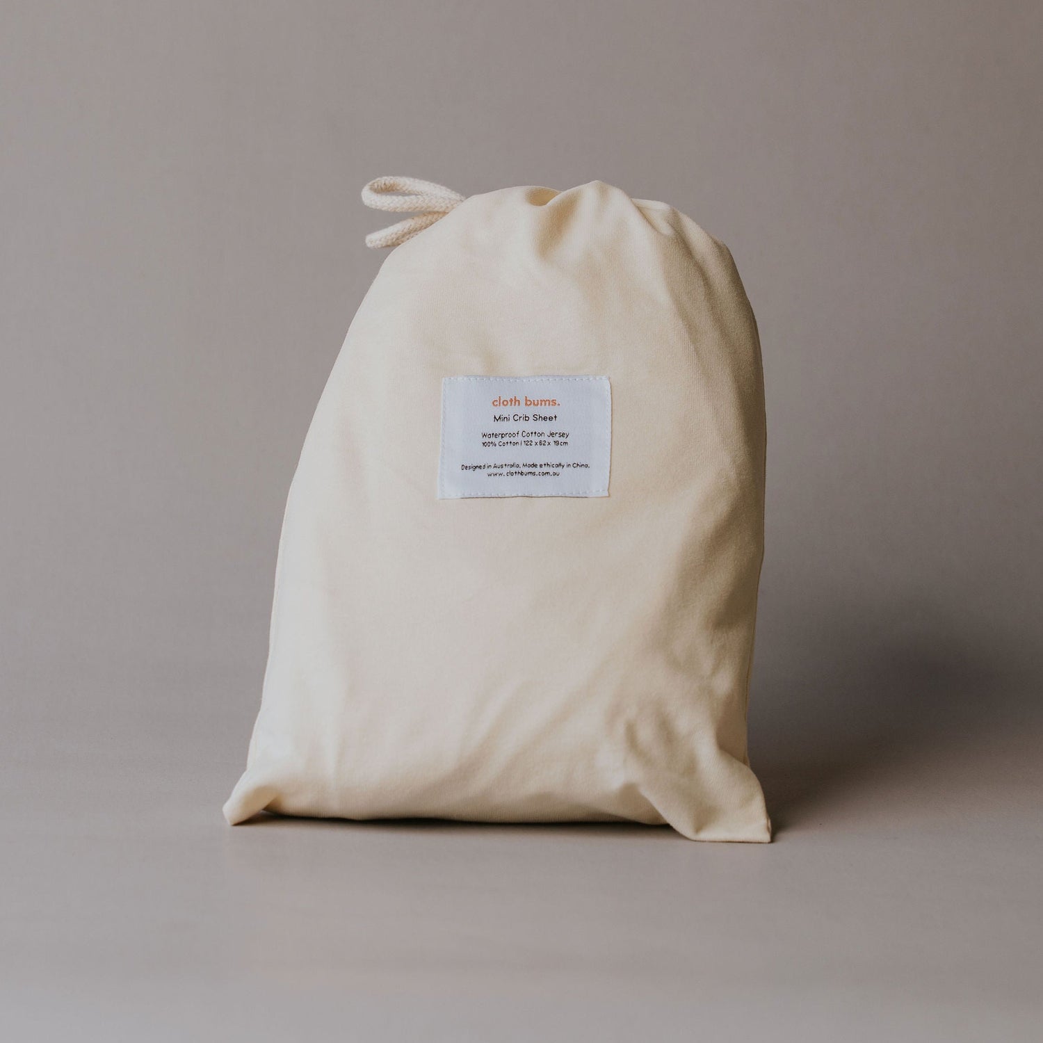 Waterproof Mini/Travel Cot Sheet - Flax